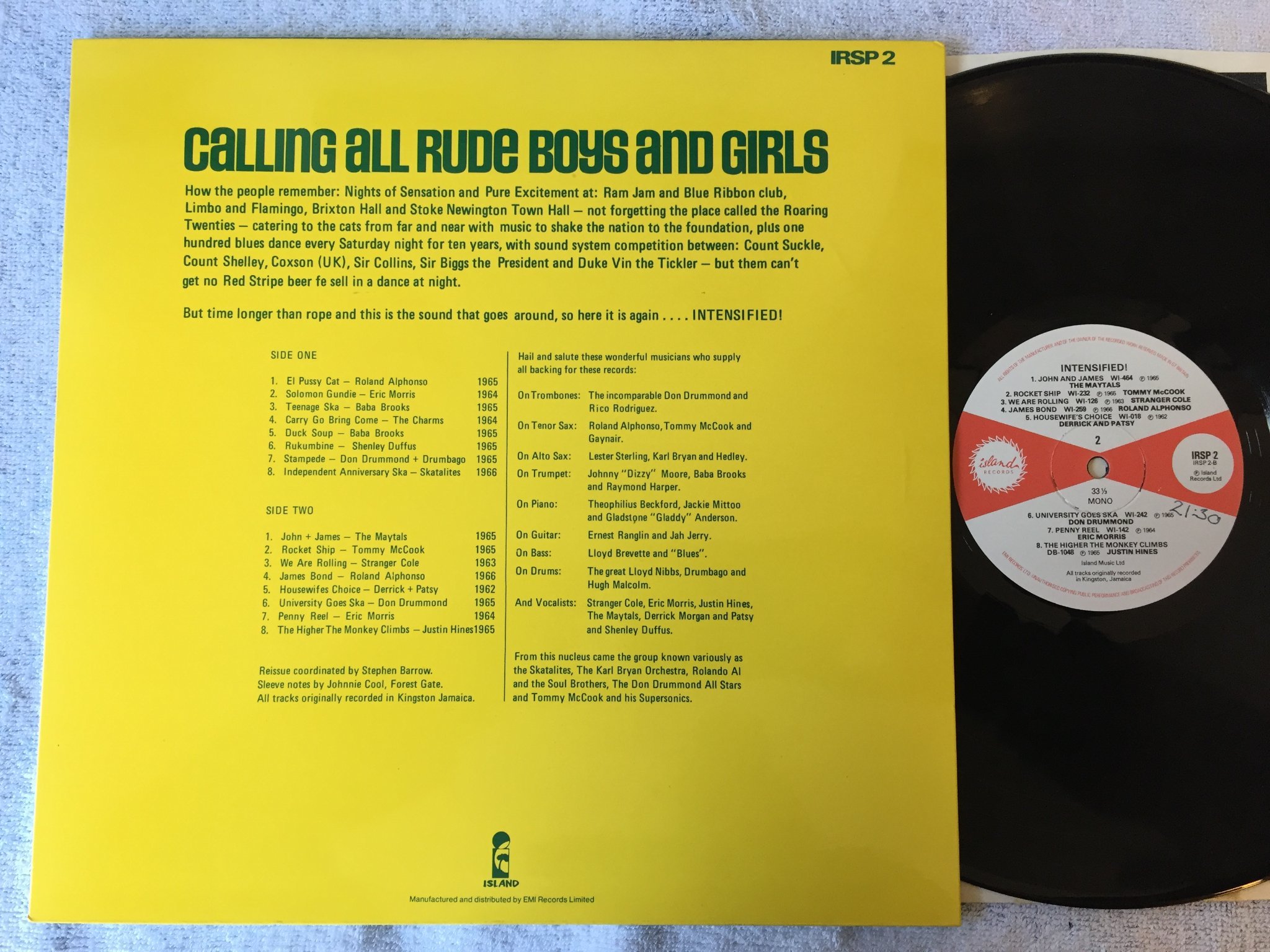Omslagsbild för skivan V/A original ska 1962-66 intensified!  LP ISLAND IRSP 2