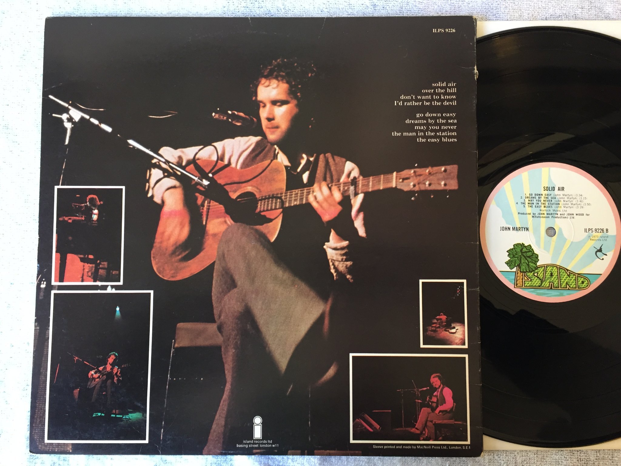 Omslagsbild för skivan JOHN MARTYN solid air LP -73 UK ISLAND ILPS 9226
