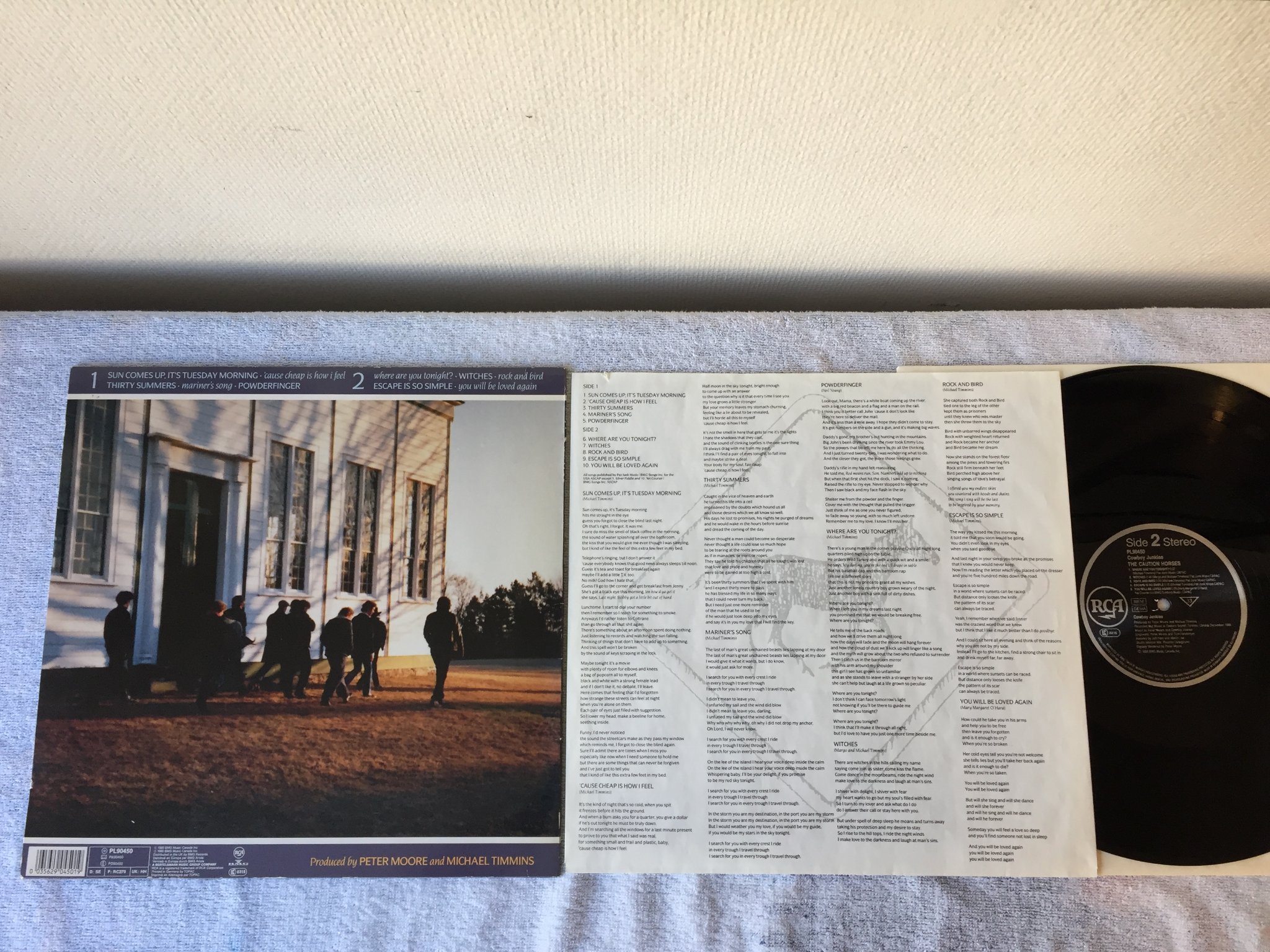 Omslagsbild för skivan COWBOY JUNKIES the caution horses LP -90 Ger RCA PL 90450