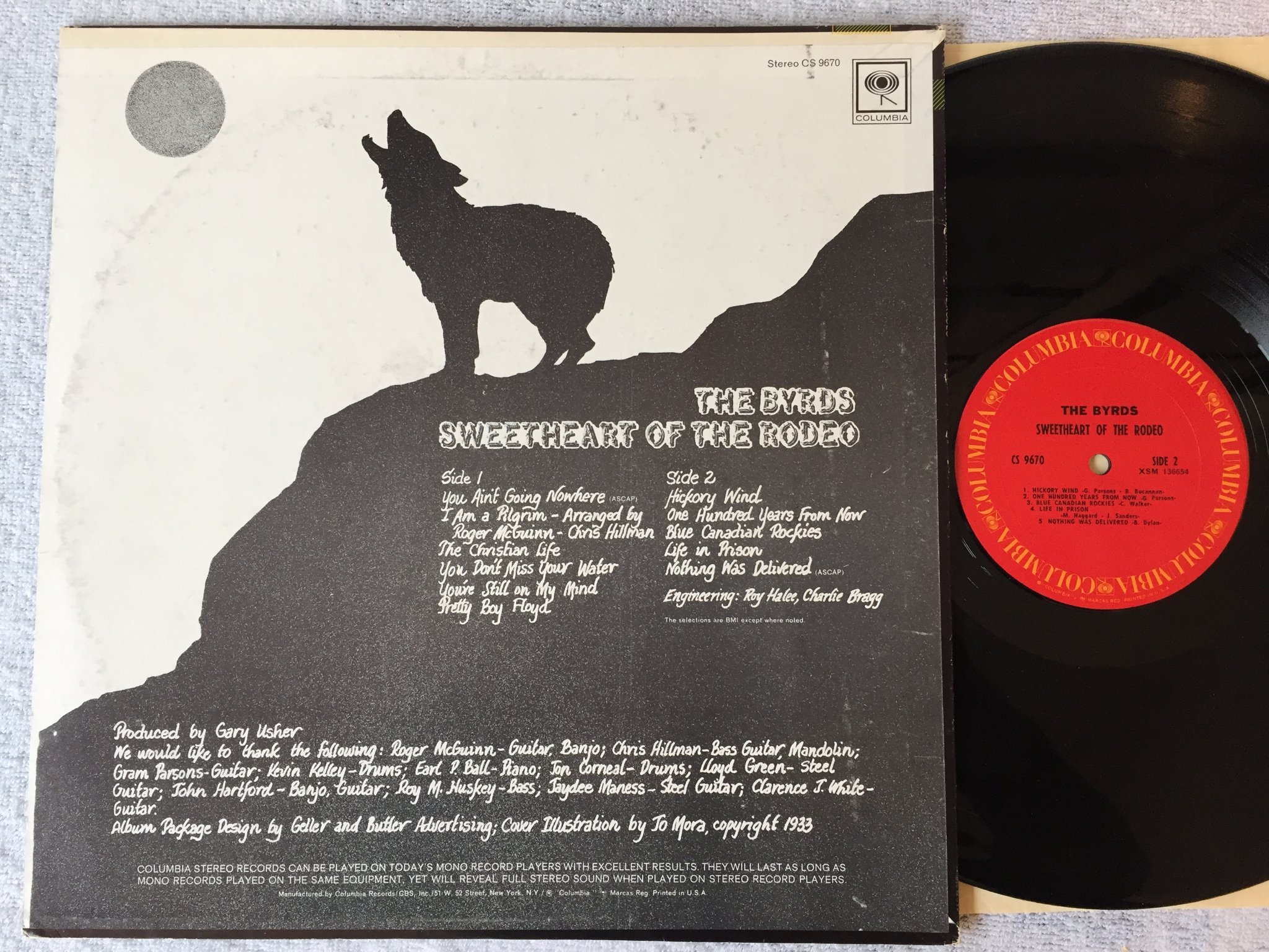 Omslagsbild för skivan THE BYRDS sweet heart of the rodeo LP US COLUMBIA CS 9670