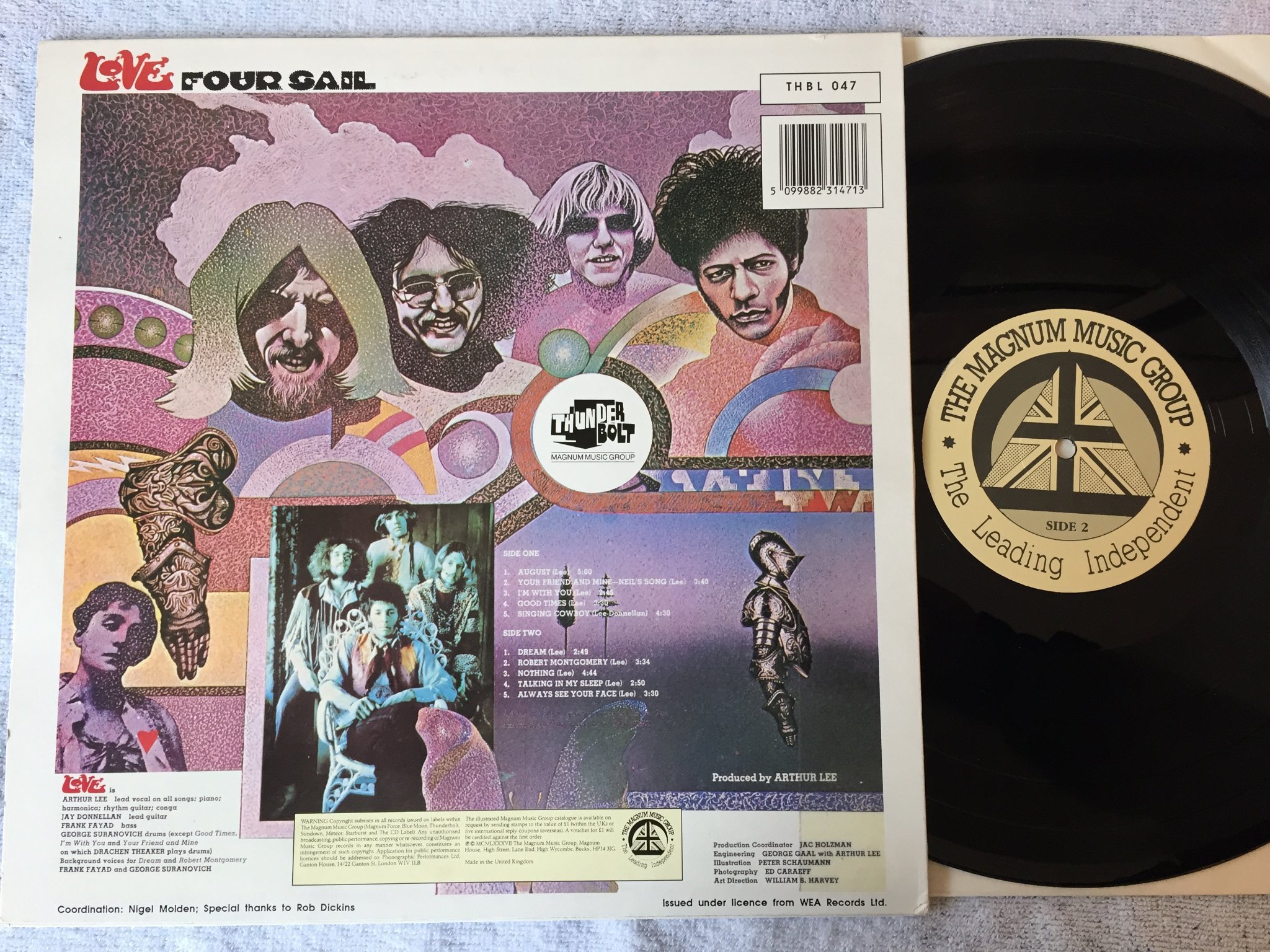 Omslagsbild för skivan LOVE four sail LP THUNDER BOLT THBL 047