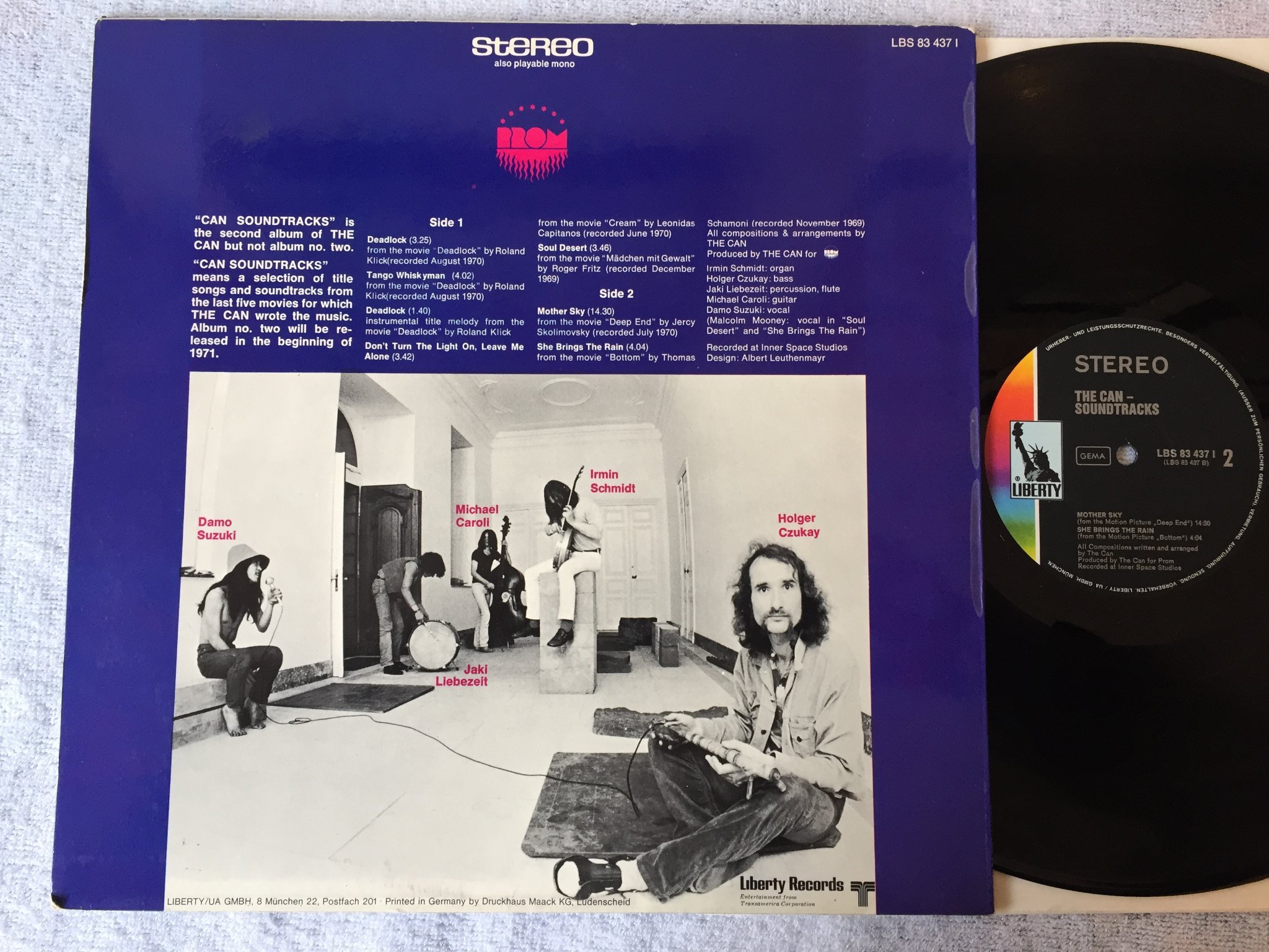 Omslagsbild för skivan CAN soundtracks LP -70 Ger LIBERTY LBS 83 437 I rare kraut