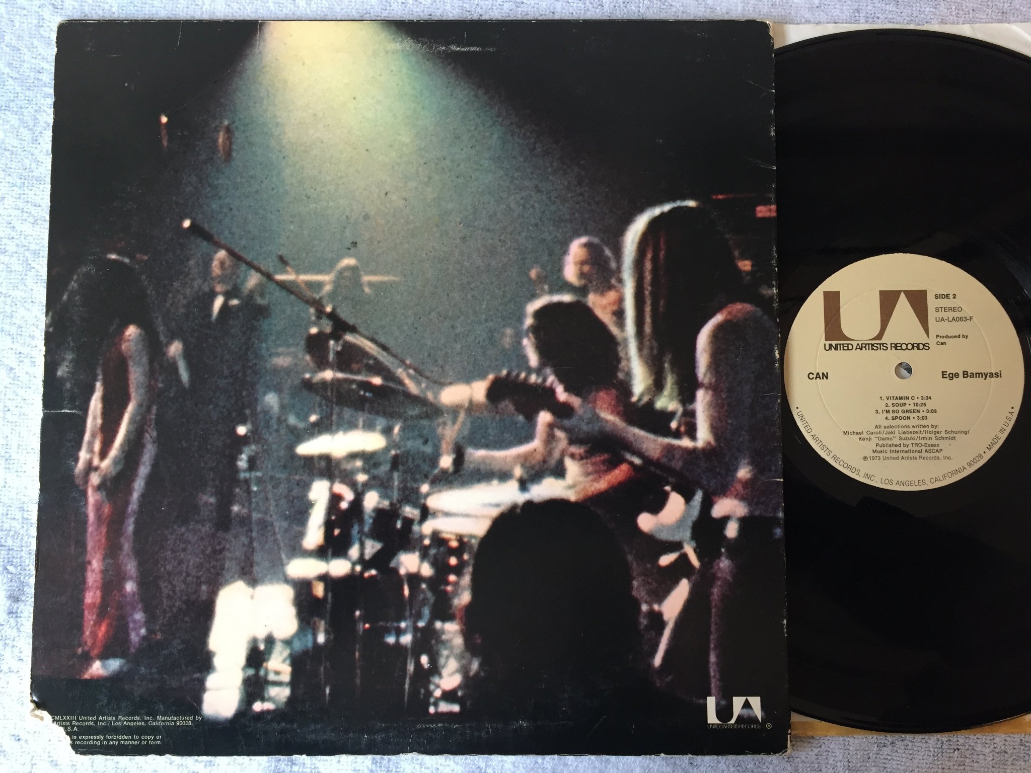 Omslagsbild för skivan CAN Ege bamyasi LP -73 US UNITED ARTISTS UA-LA063-F rare!
