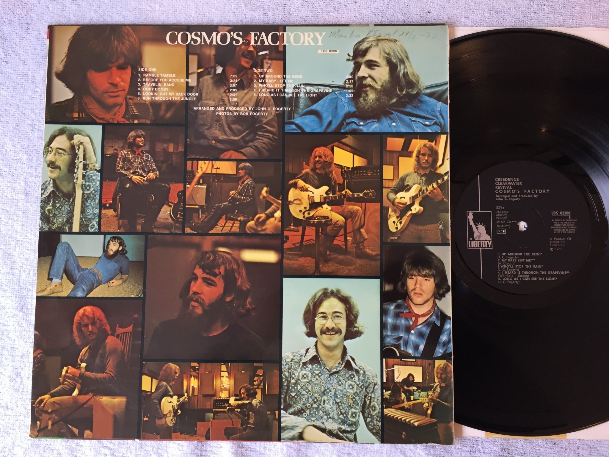Omslagsbild för skivan CREEDENCE CLEARWATER REVIVAL cosmo’s factory LP -70 Swe LIBERTY LBS 83388