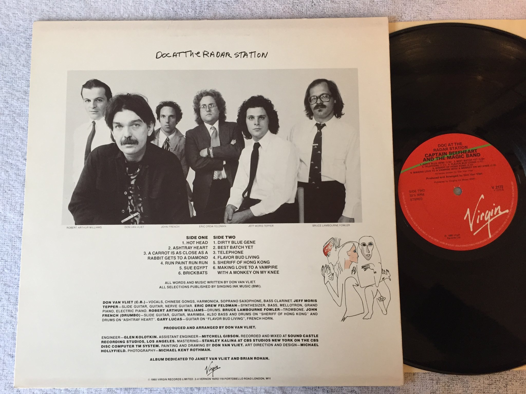 Omslagsbild för skivan CAPTAIN BEEFHEART AND HIS MAGICAL BAND doc at the… LP -80 UK VIRGIN V2172
