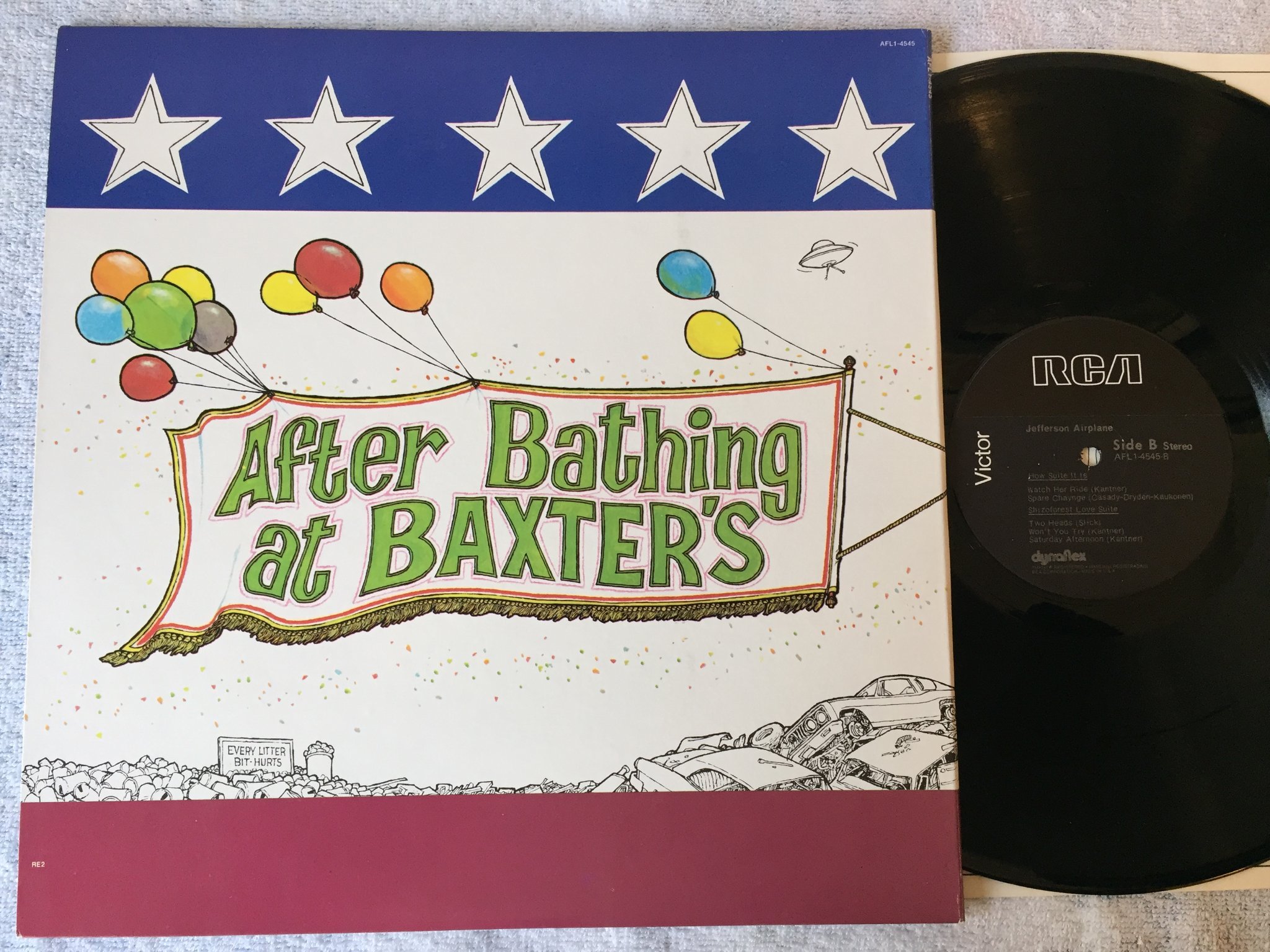 Omslagsbild för skivan JEFFERSON AIRPLANE after bathing at Baxter’s LP US RCA AFL1-4545