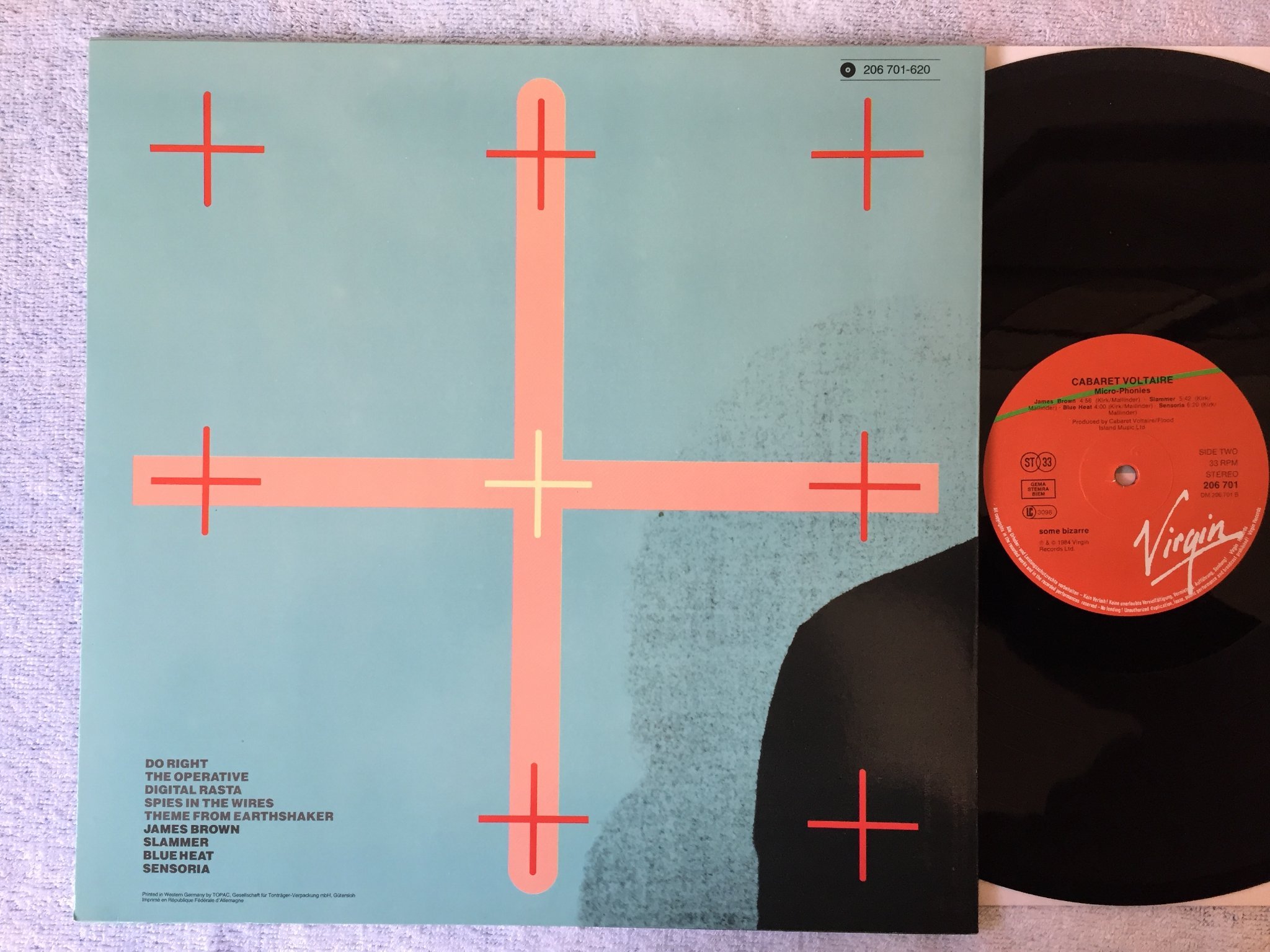 Omslagsbild för skivan CABARET VOLTAIRE Micro-Phonies LP -84 VIRGIN 206 701
