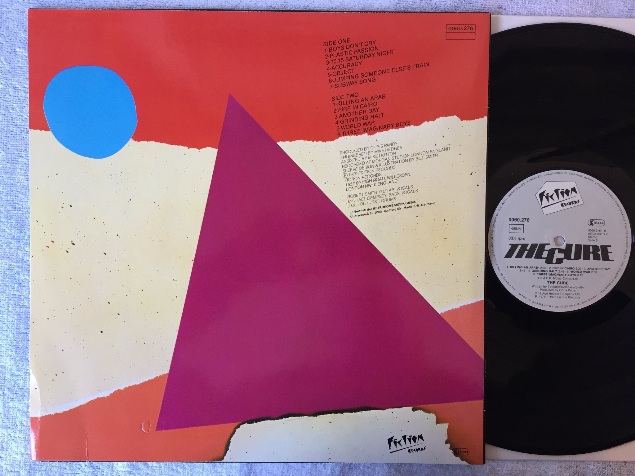 Omslagsbild för skivan THE CURE boys don’t cry LP -79 Hol FICTION 0060.276 