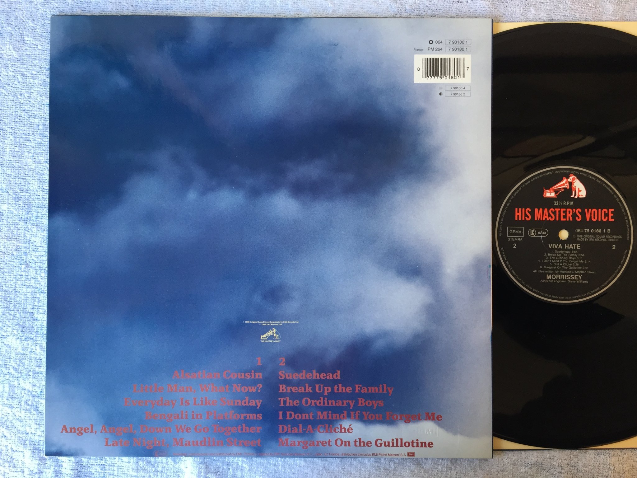 Omslagsbild för skivan MORRISSEY viva hate LP -88  HIS MASTER’S VOICE 064 7 90180 1