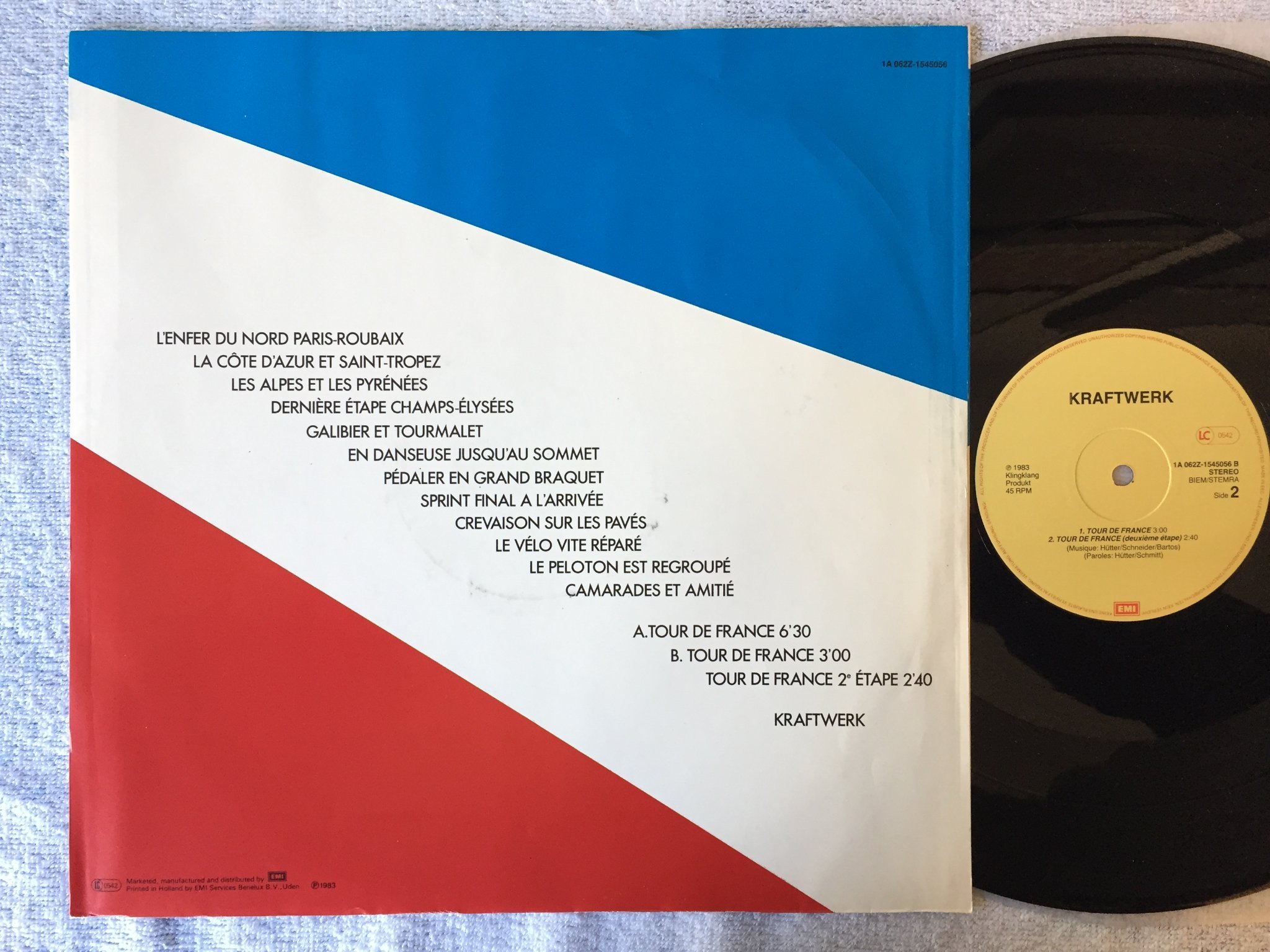 Omslagsbild för skivan KRAFTWERK tour de france 12”tolva -83 Hol EMI 1A 062Z-1545056