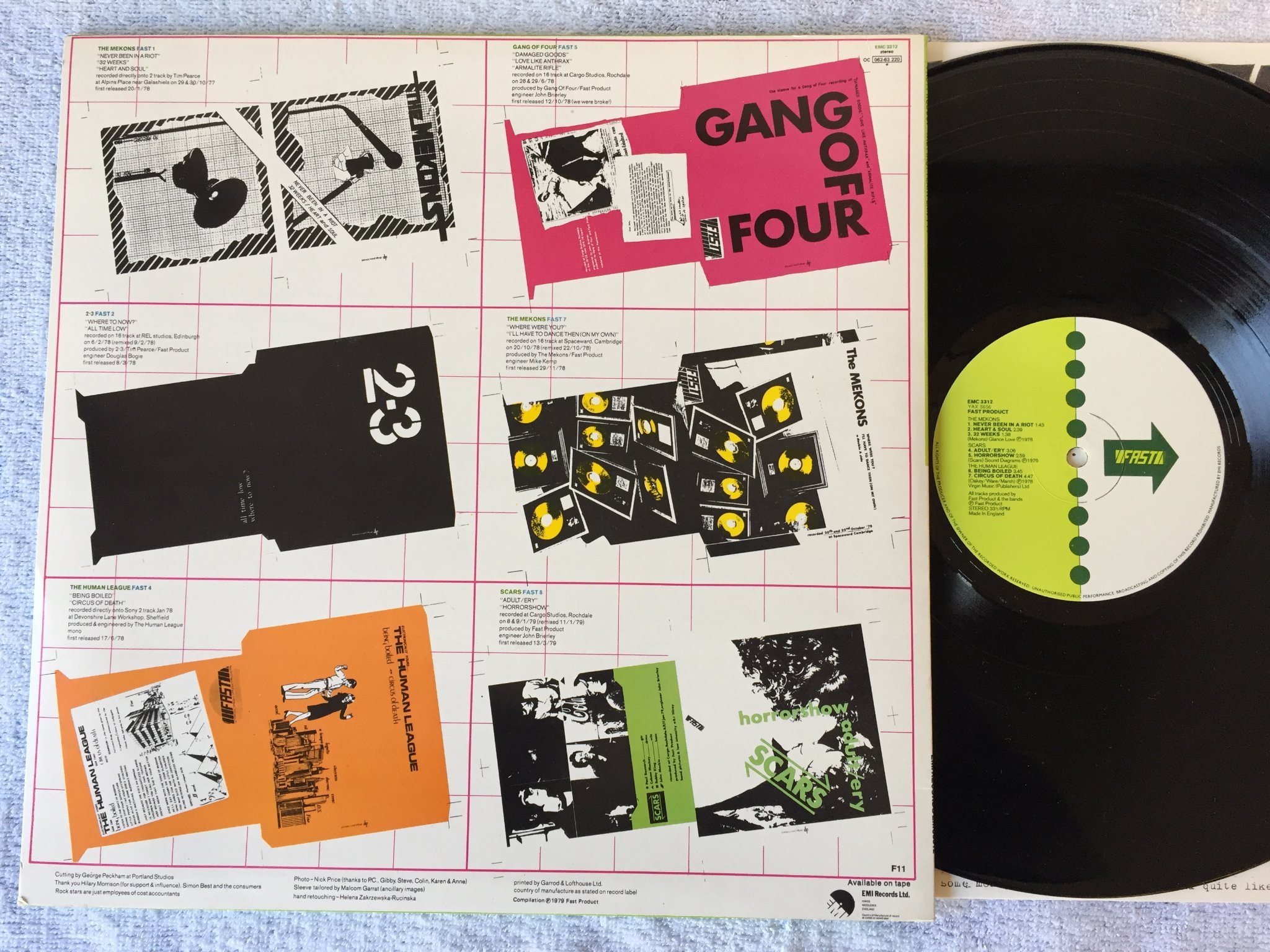 Omslagsbild för skivan V/A - Fast Product - The First Year Plan LP -79 UK EMC 3312