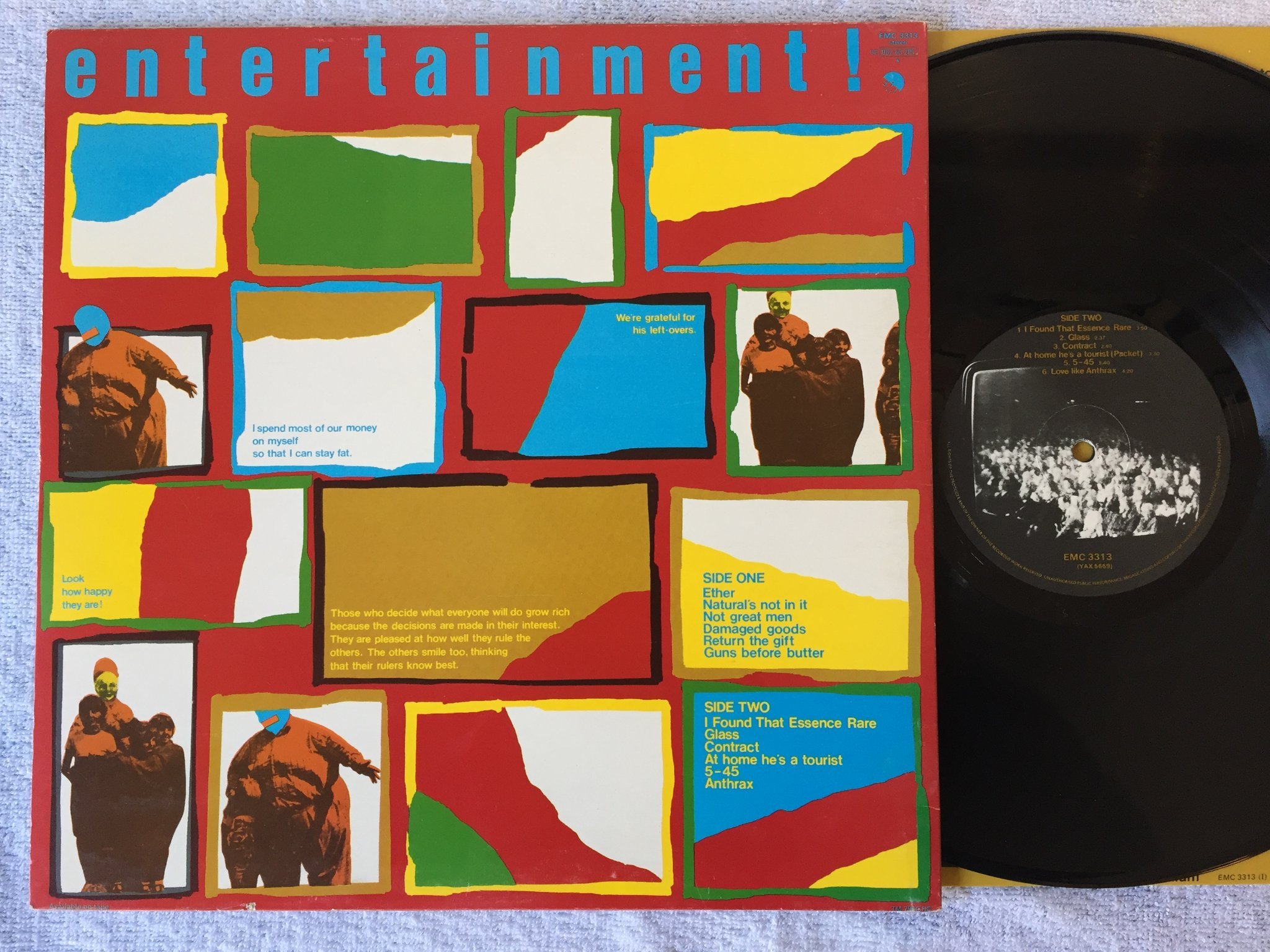 Omslagsbild för skivan GANG OF FOUR Entertainment! LP -79 UK 1st press EMI EMC 3313 