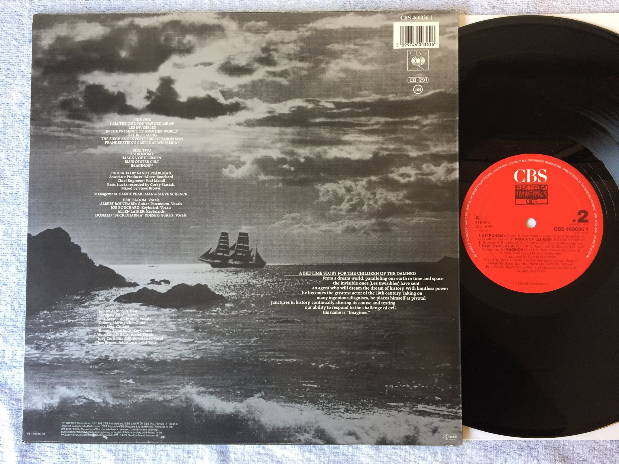 Omslagsbild för skivan BLUE OYSTER CULT imaginos LP -88 CBS CBS 460036 1
