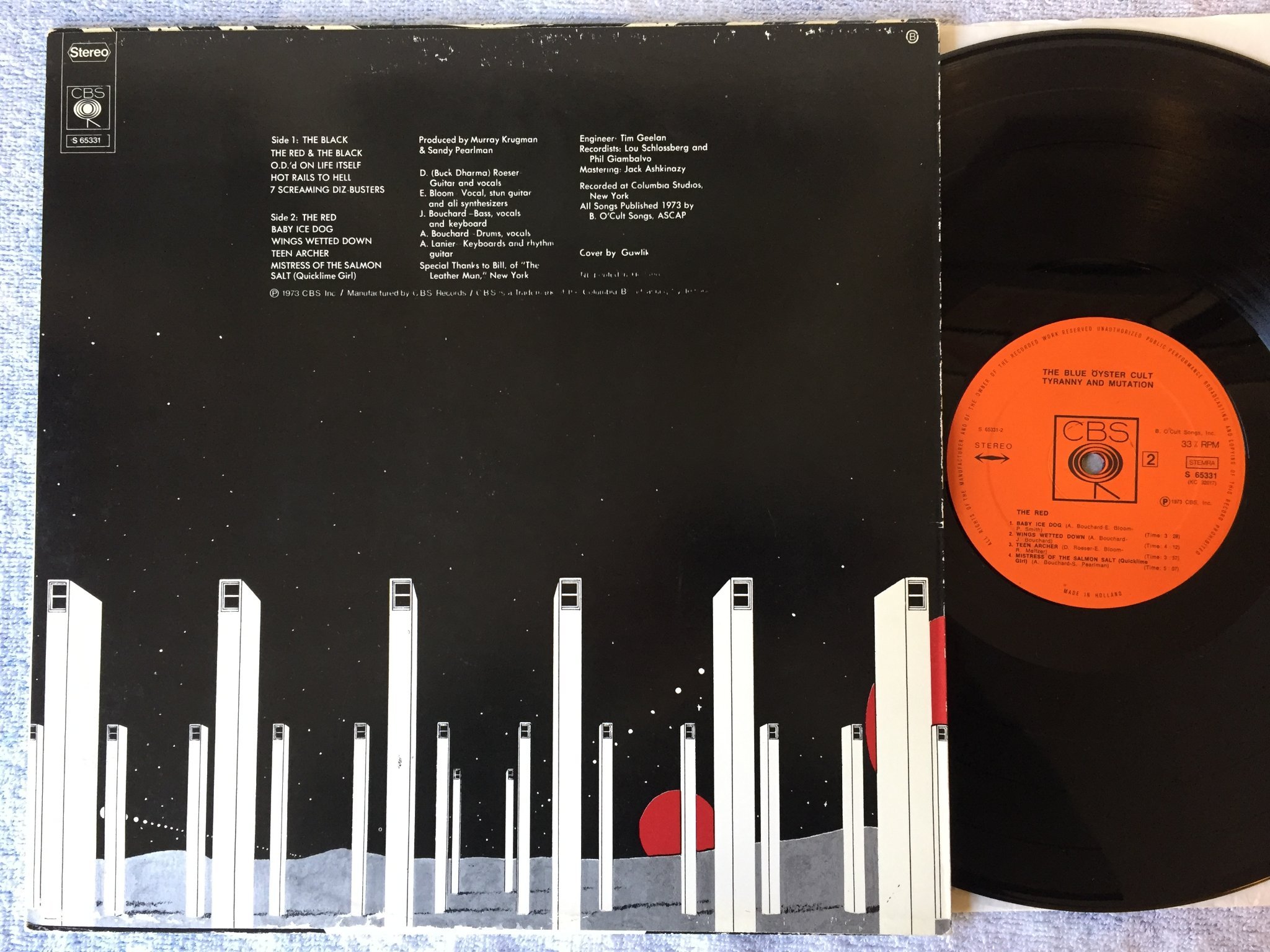 Omslagsbild för skivan BLUE OYSTER CULT tyranny and mutation LP -73 Hol CBS S 65331