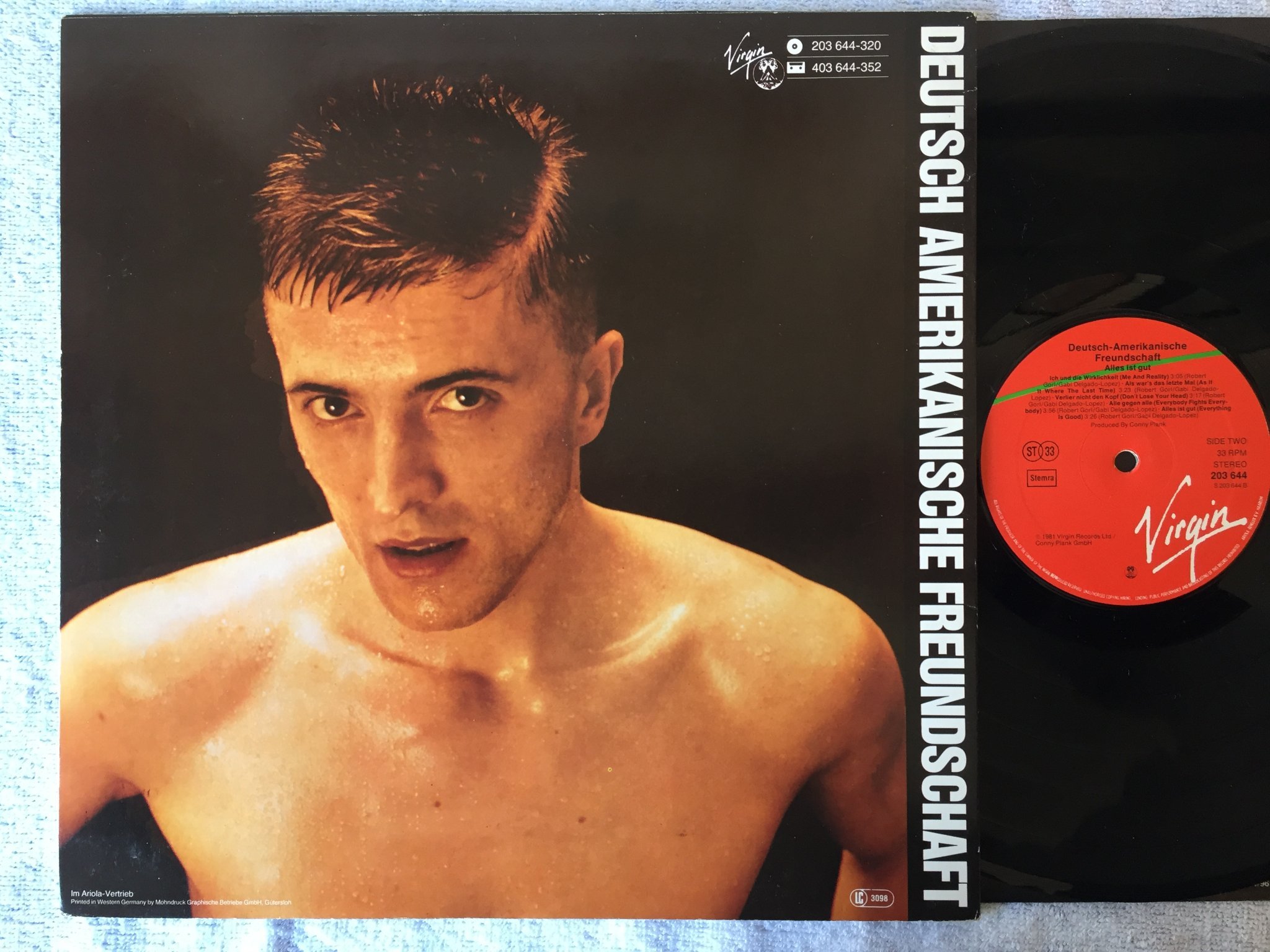 Omslagsbild för skivan DEUTSCH AMERIKANISCHE FREUNDSCHAFT Alles Ist Gut LP -81 VIRGIN 203 644 