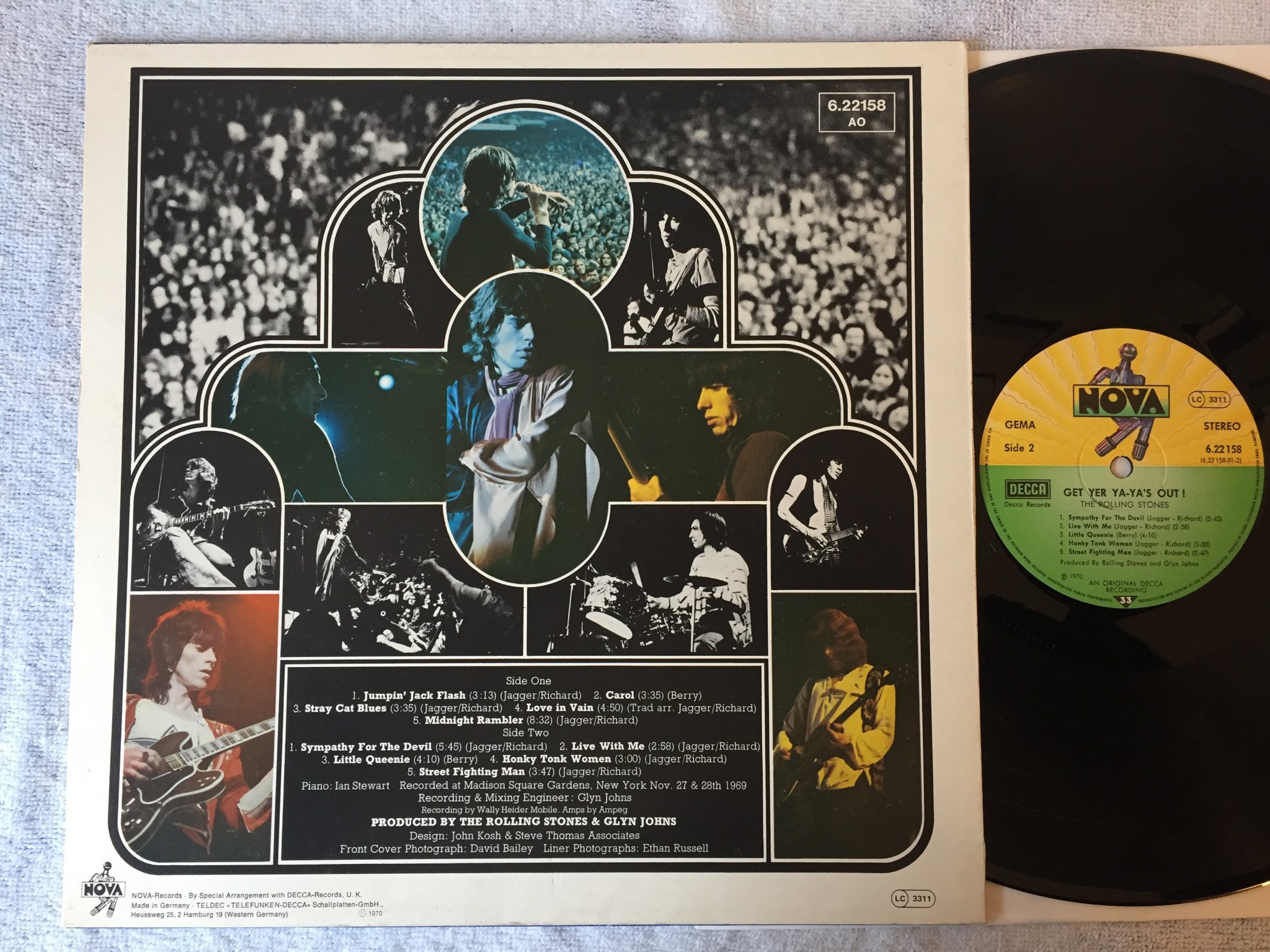 Omslagsbild för skivan THE ROLLING STONES get yer ya-ya’s out LP Ger NOVA 622158