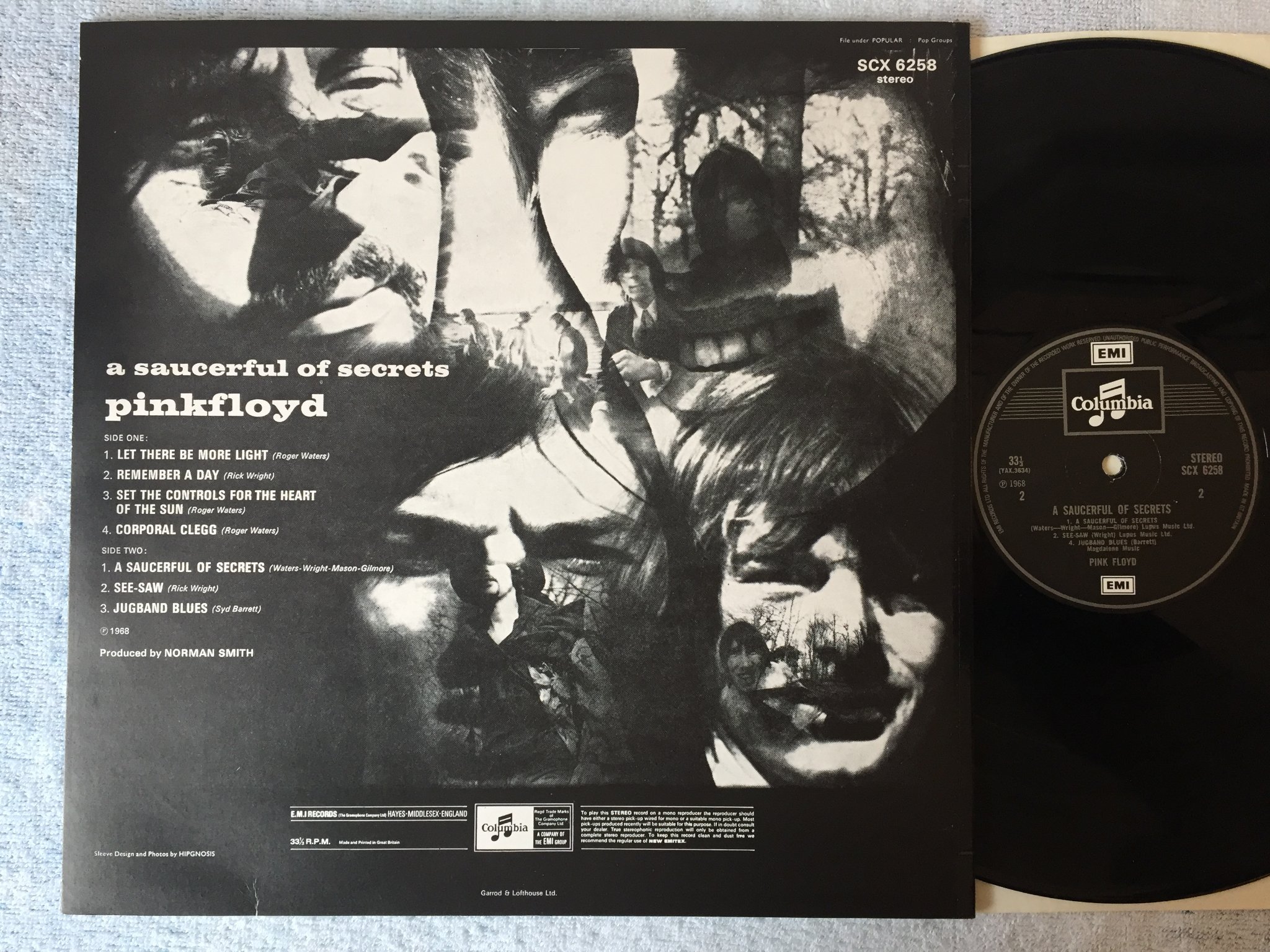 Omslagsbild för skivan PINK FLOYD a saucerful of secrets LP UK EMI / COLUMBIA SCX 6258