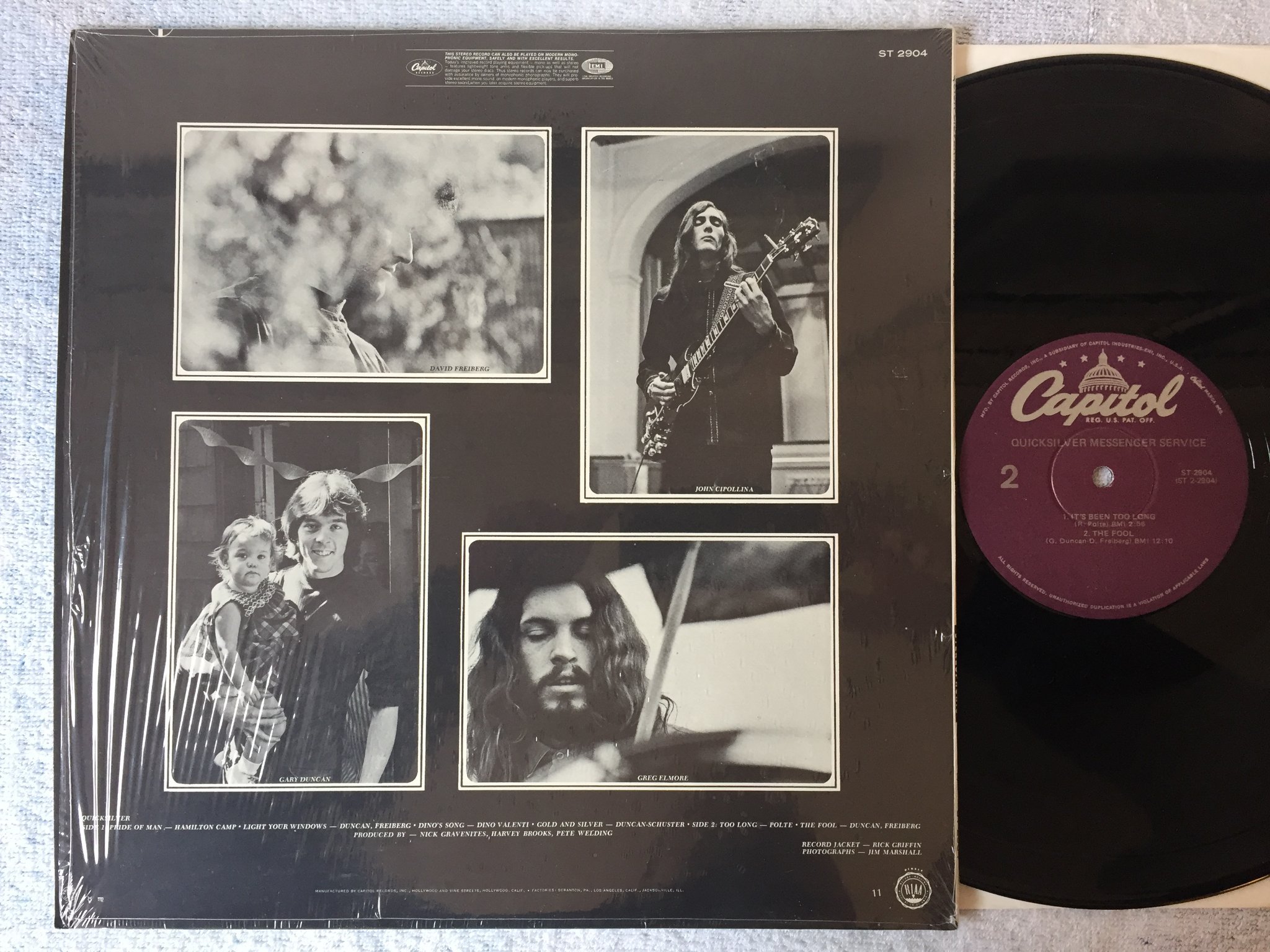 Omslagsbild för skivan QUICKSILVER MESSENGERS SERVICE s/t LP US CAPITOL ST-2904