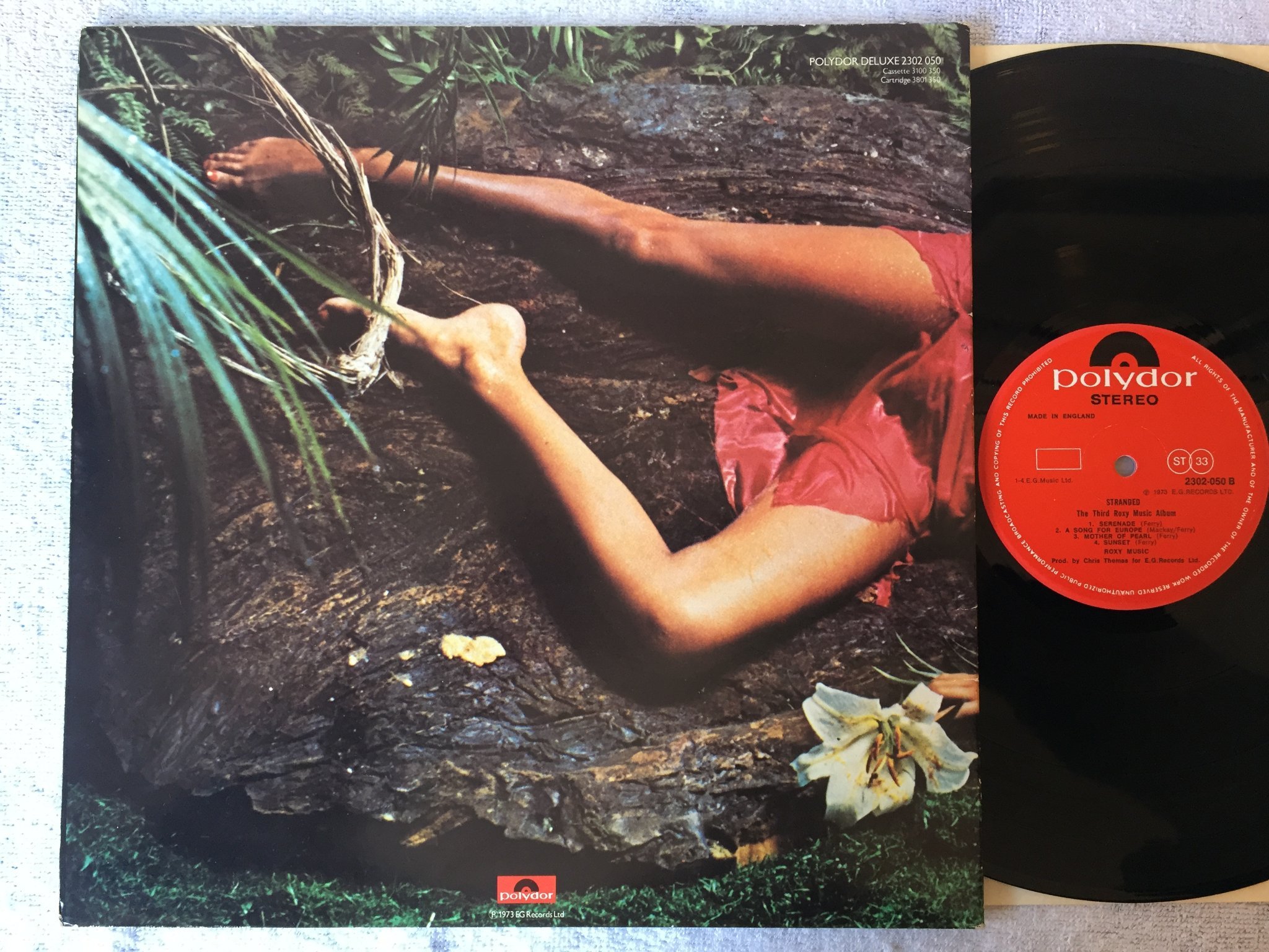 Omslagsbild för skivan ROXY MUSIC stranded LP -73 UK POLYDOR 2302-050