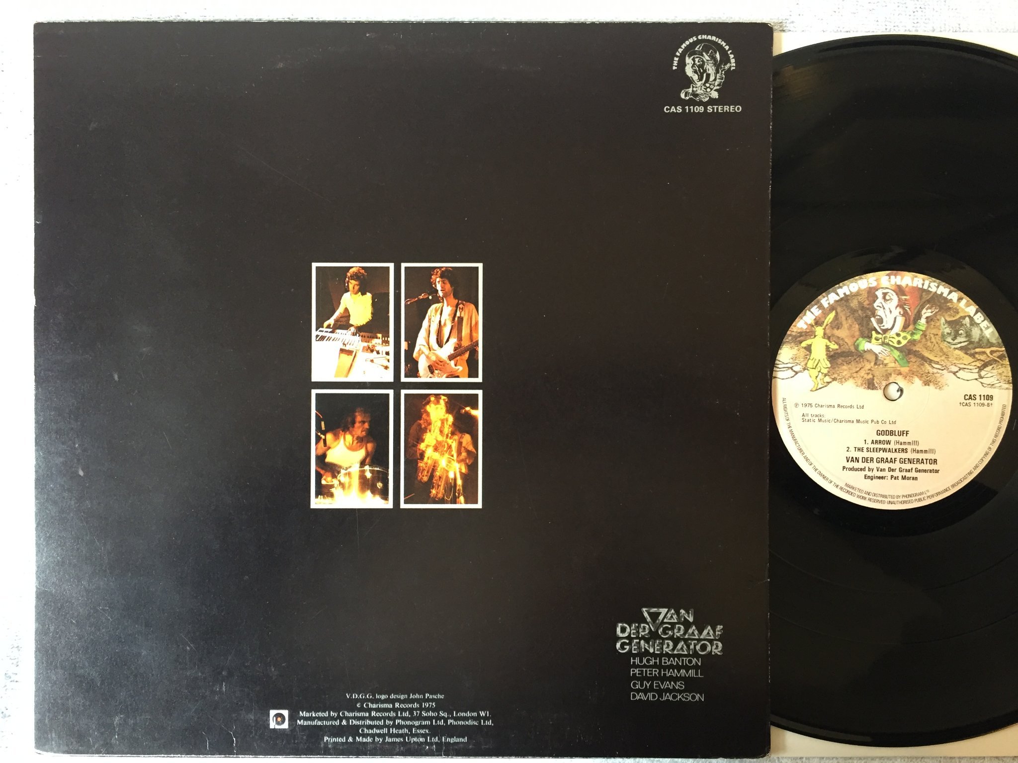 Omslagsbild för skivan ?VAN DER GRAAF GENERATOR godbluff LP UK CHARISMA CAS 1109