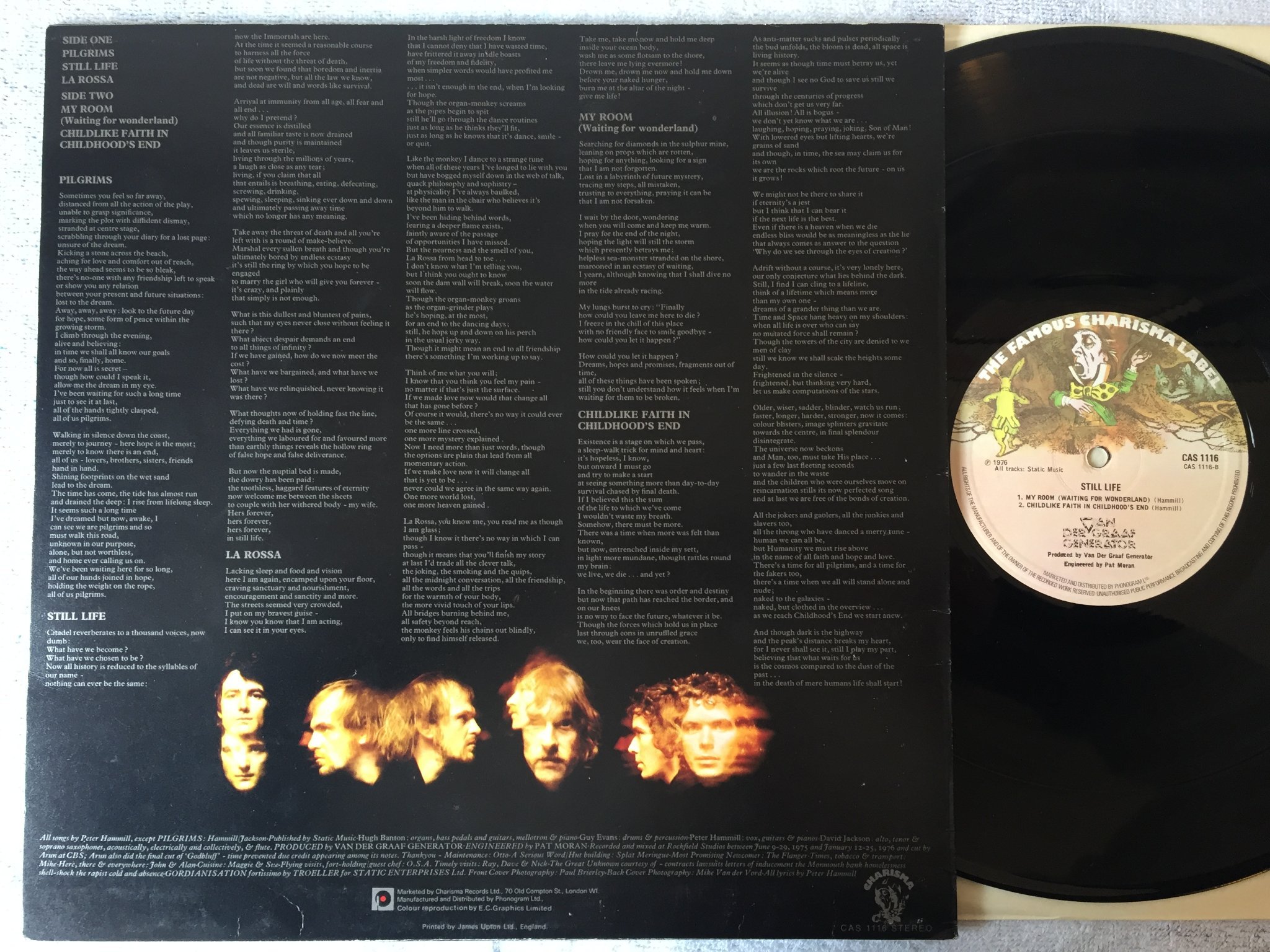 Omslagsbild för skivan VAN DER GRAAF GENERATOR stoll life LP UK CHARISMA CAS 1116
