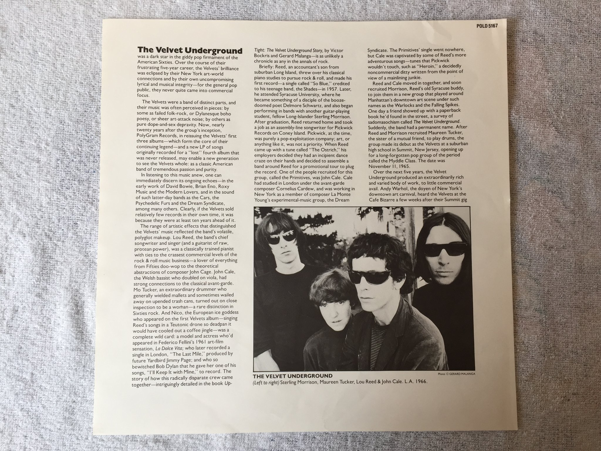Omslagsbild för skivan THE VELVET UNDERGROUND V.U. LP -85 UK POLYDOR POLD 5167