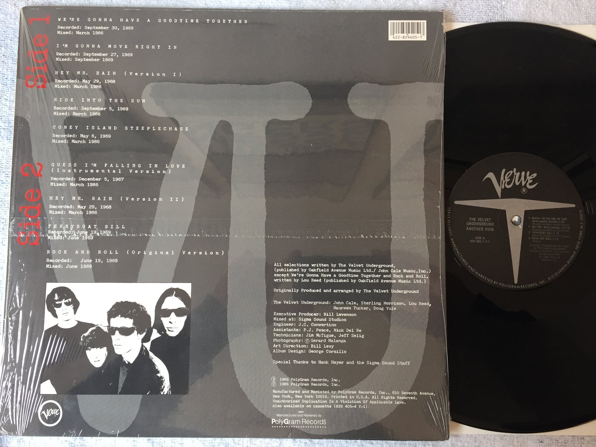 Omslagsbild för skivan THE VELVET UNDERGROUND another view LP -86 US VERVE  829 405-1 Y-1