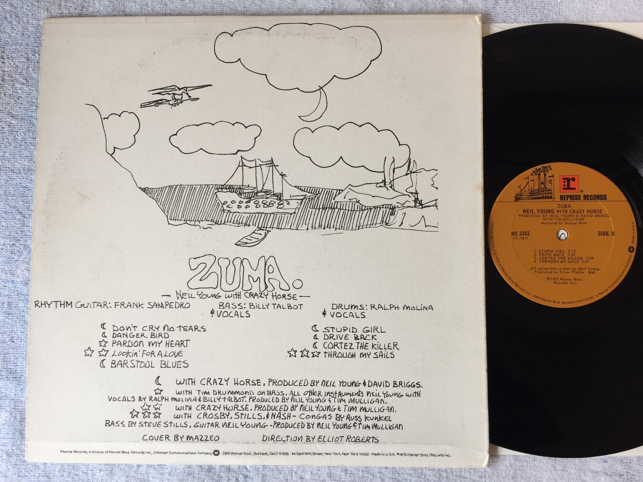 Omslagsbild för skivan NEIL YOUNG & CRAZY HORSE zuma LP -75 US REPRISE MS 2242