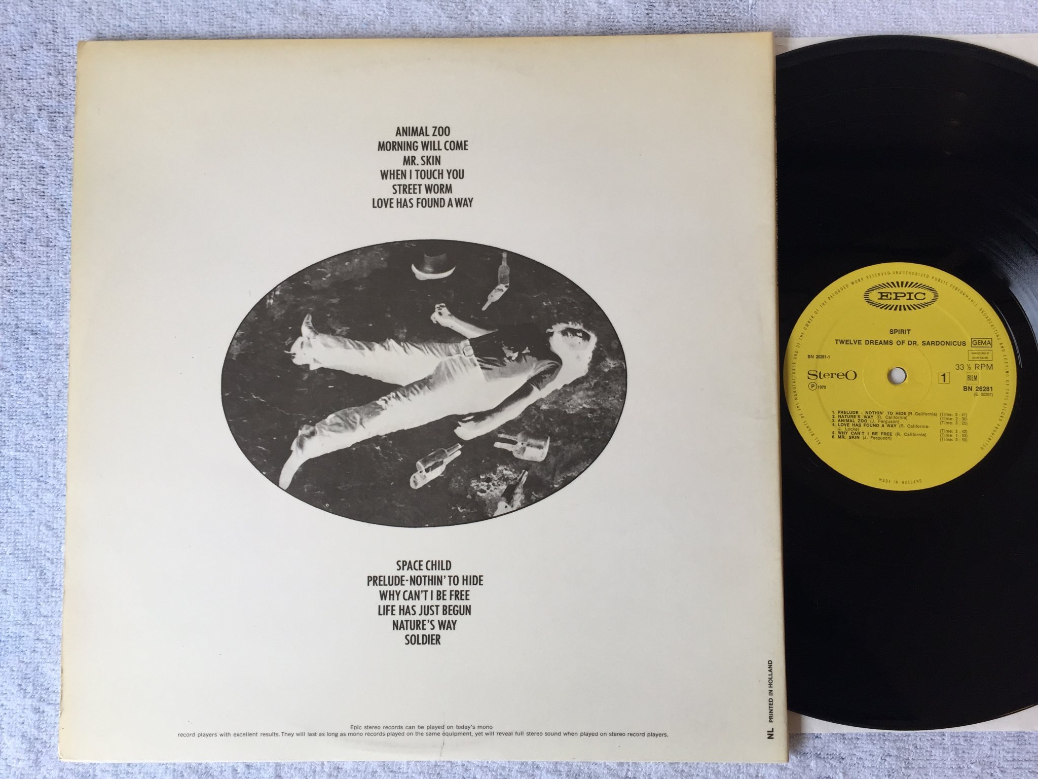 Omslagsbild för skivan SPIRIT twelve dreams of Dr Sardonicus LP -70 Hol EPIC BN 26281