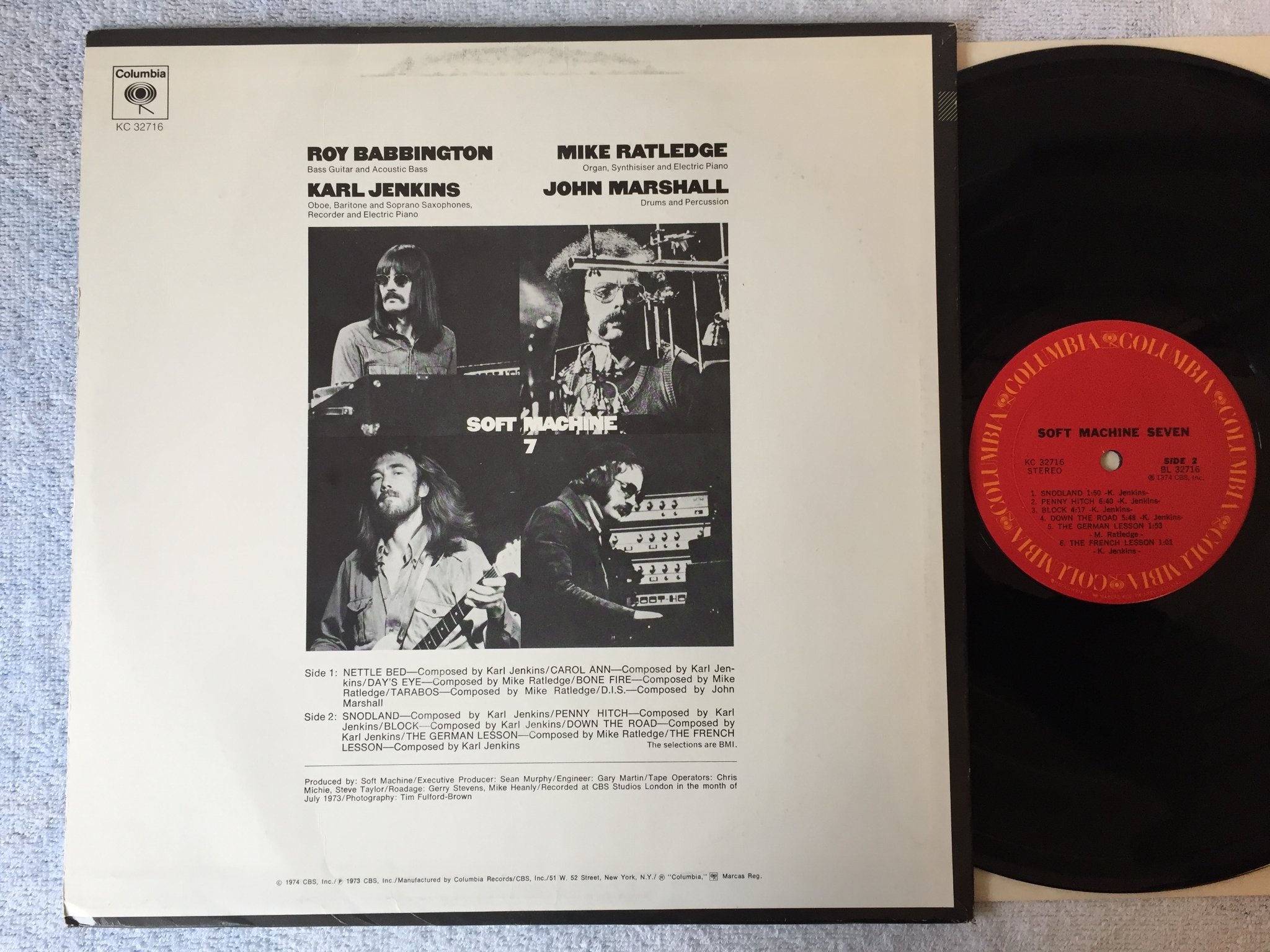 Omslagsbild för skivan SOFT MACHINE seven LP -74 US COLUMBIA KC 32716