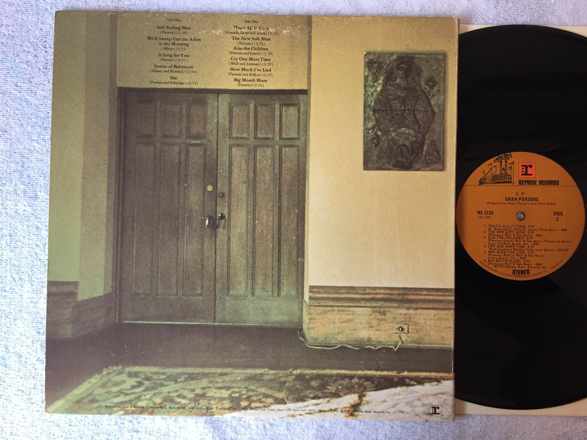 Omslagsbild för skivan GRAM PARSONS G P LP -73 REPRISE MS 2123