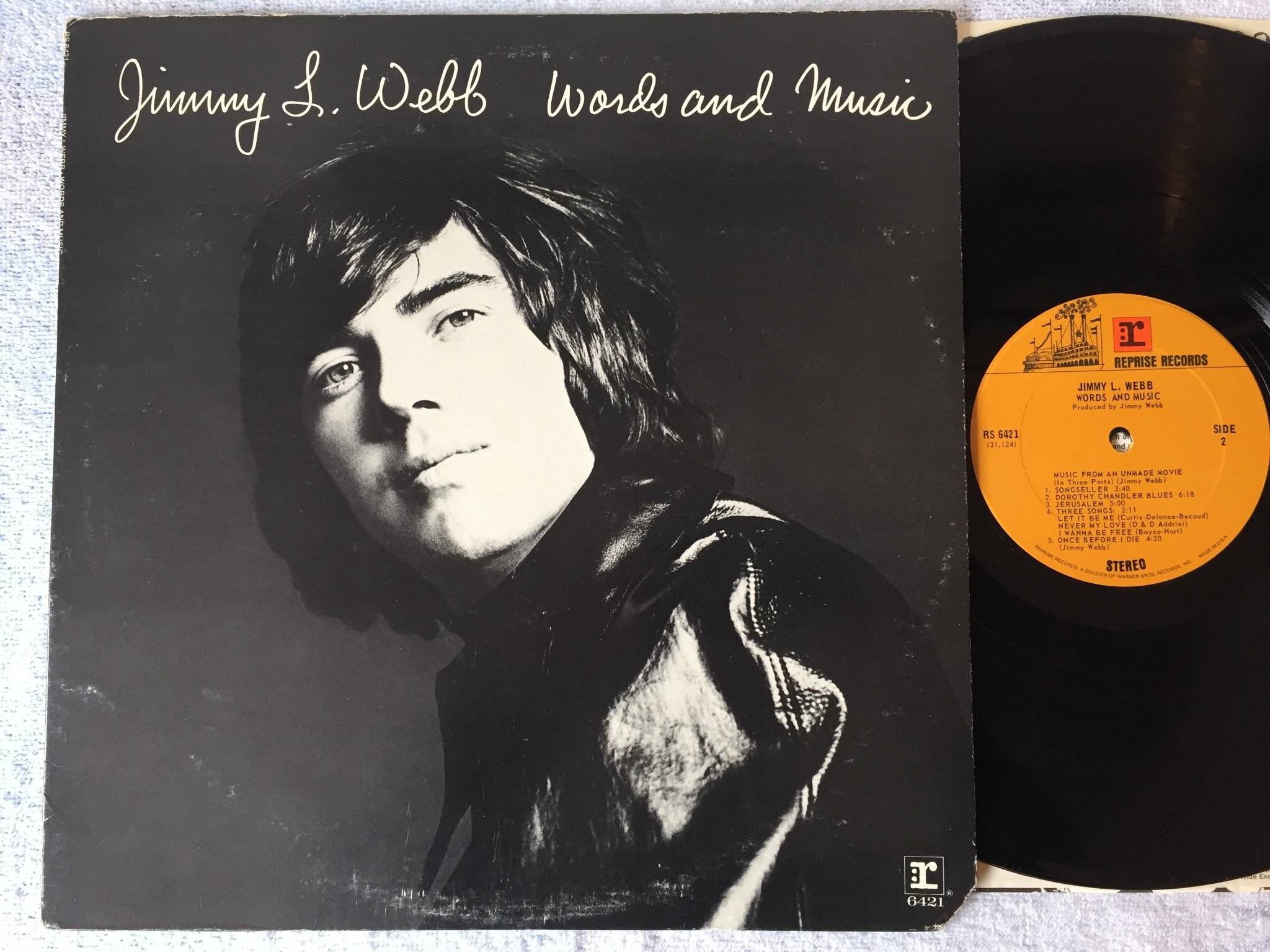 Omslagsbild för skivan JIMMY L WEBB words and music LP -70 US REPRISE RS 6421