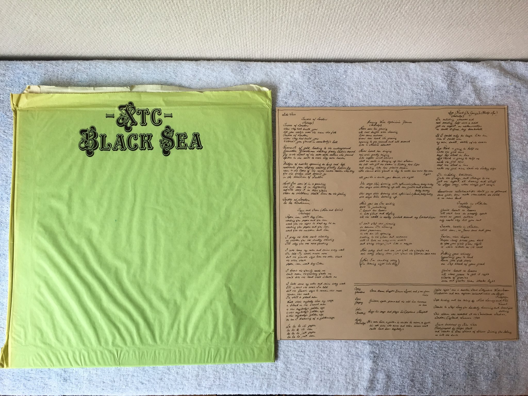 Omslagsbild för skivan XTC black sea LP -80 UK VIRGIN V 2173