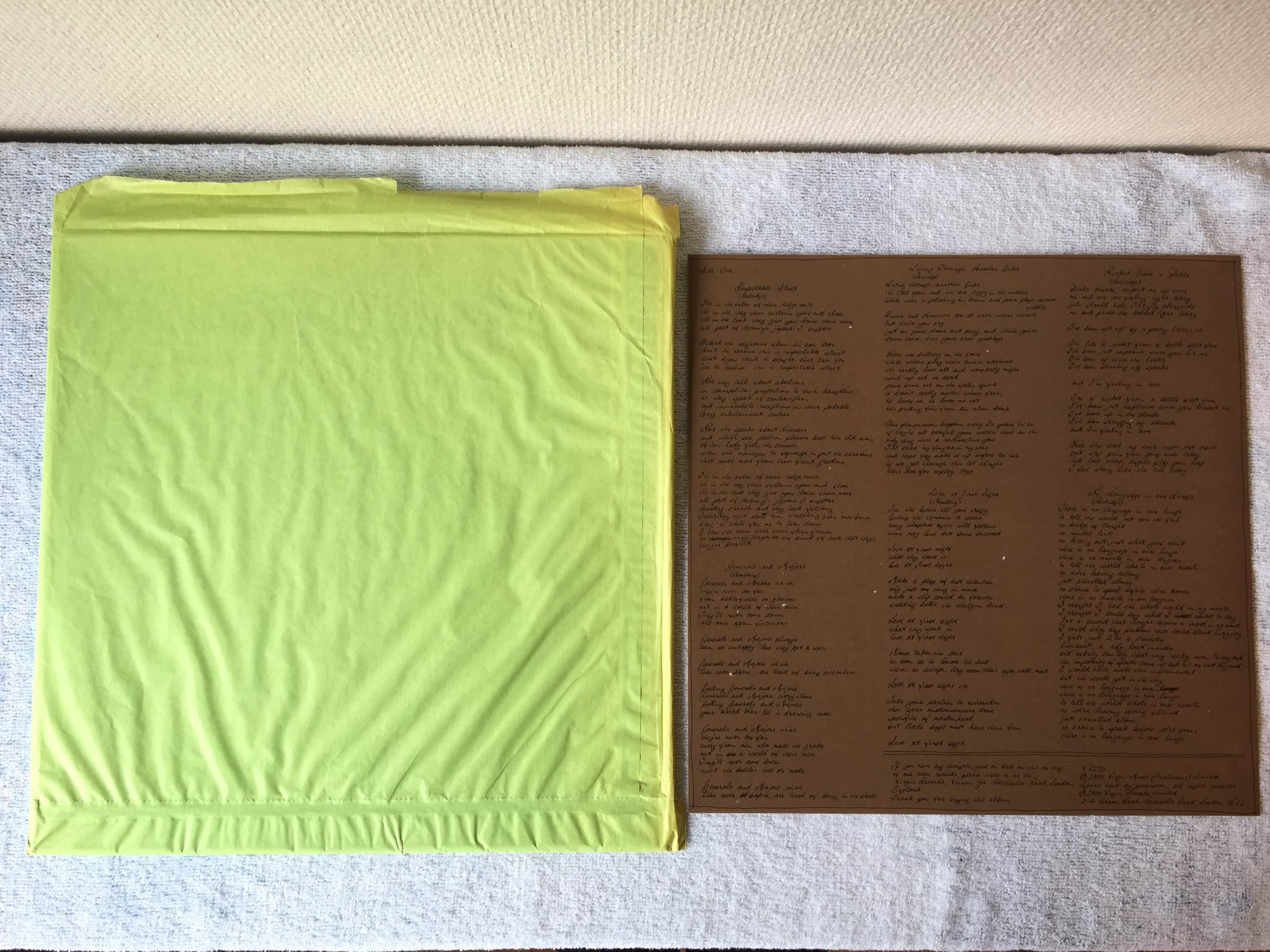 Omslagsbild för skivan XTC black sea LP -80 UK VIRGIN V 2173