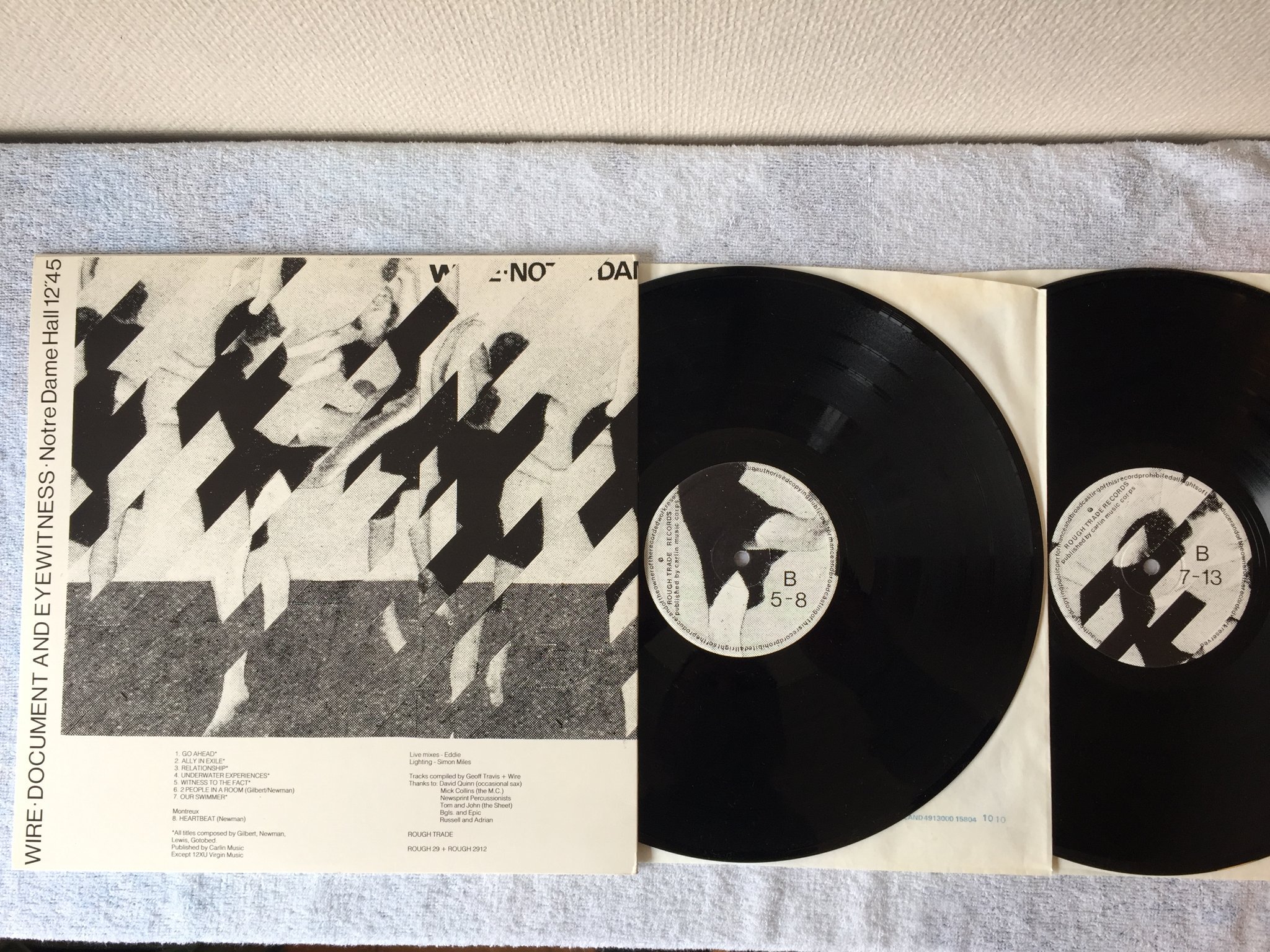 Omslagsbild för skivan WIRE document and eyewitness 2xLP -81 UK ROUGH TRADE ROUGH 29
