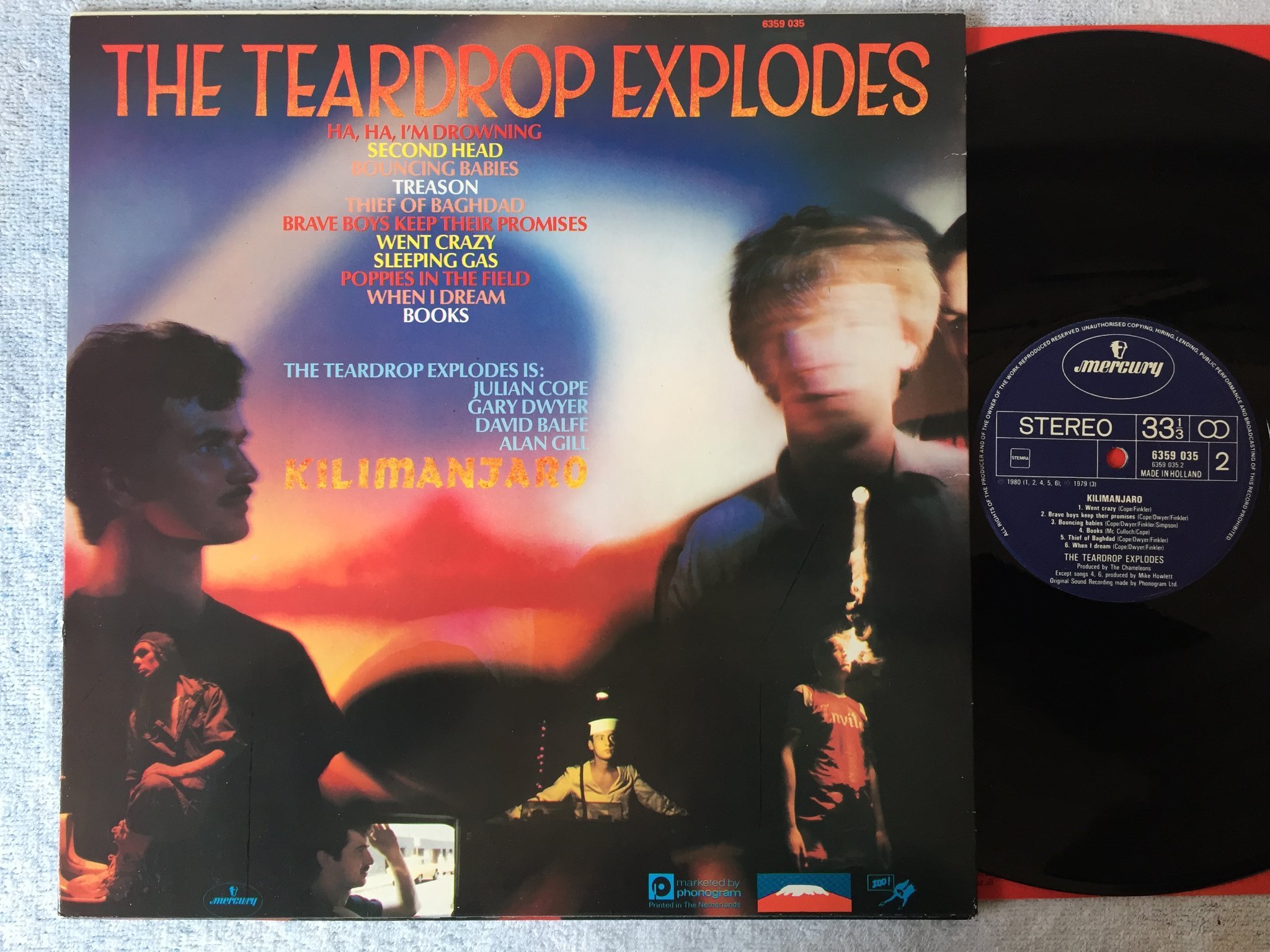 Omslagsbild för skivan THE TEARDROP EXPLODES kilimanjaro LP -80 Hol MERCURY 6359 035