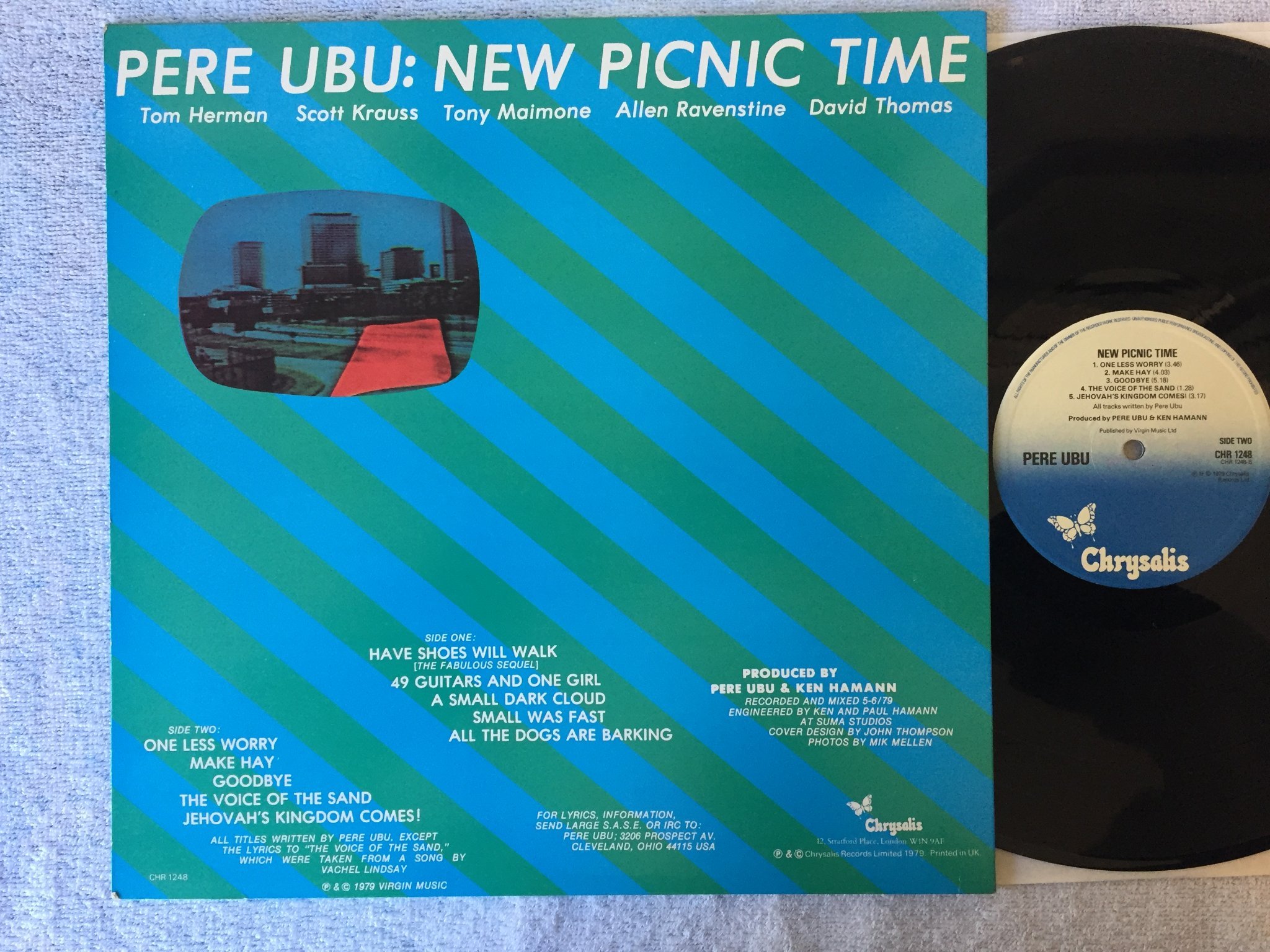Omslagsbild för skivan PERE UBU new picnic time LP -79 UK CHRYSALIS CHR 1248