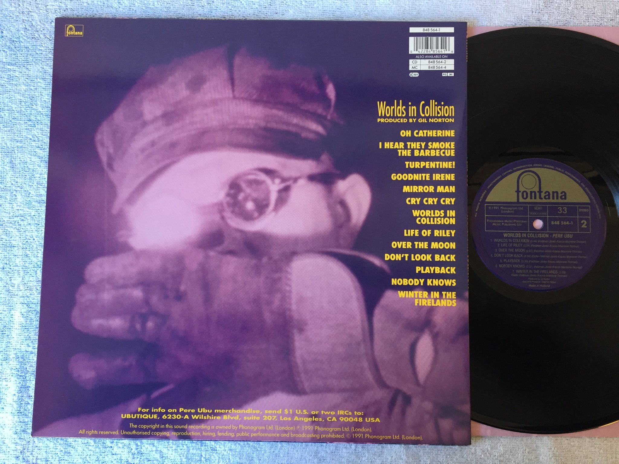Omslagsbild för skivan PERE UBU worlds in collision LP -91 FONTANA 848564-1