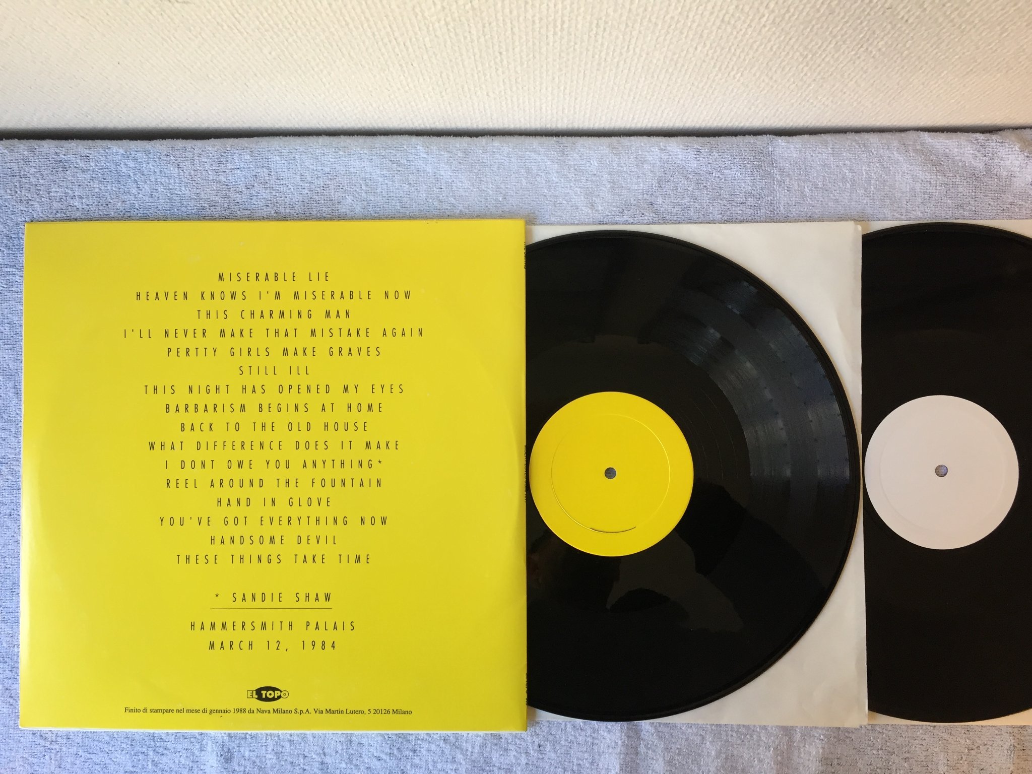 Omslagsbild för skivan THE SMITHS misery loves company 2xLP 