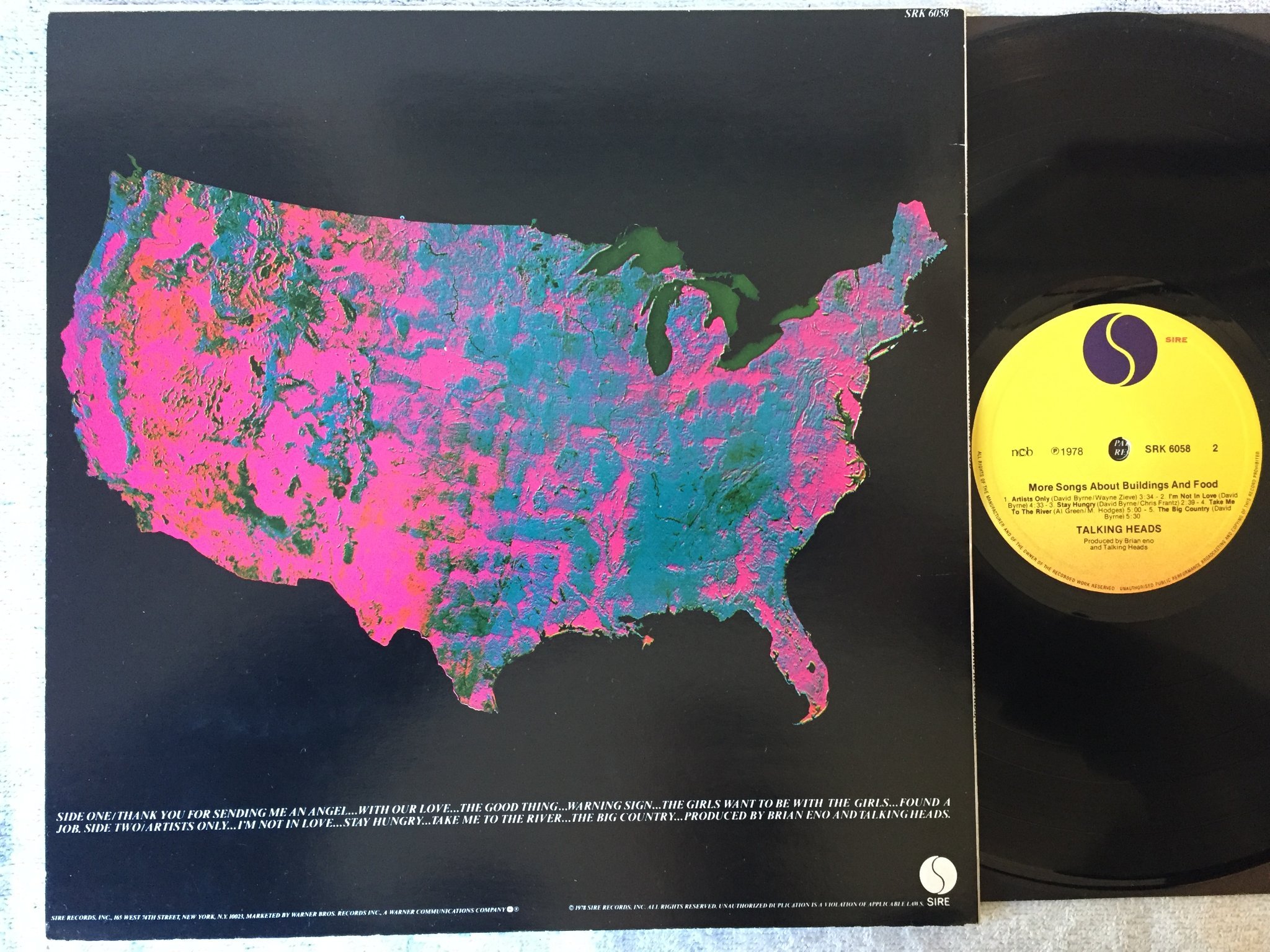 Omslagsbild för skivan TALKING HEADS more songs about buildings… LP -78 SIRE SRK 6058