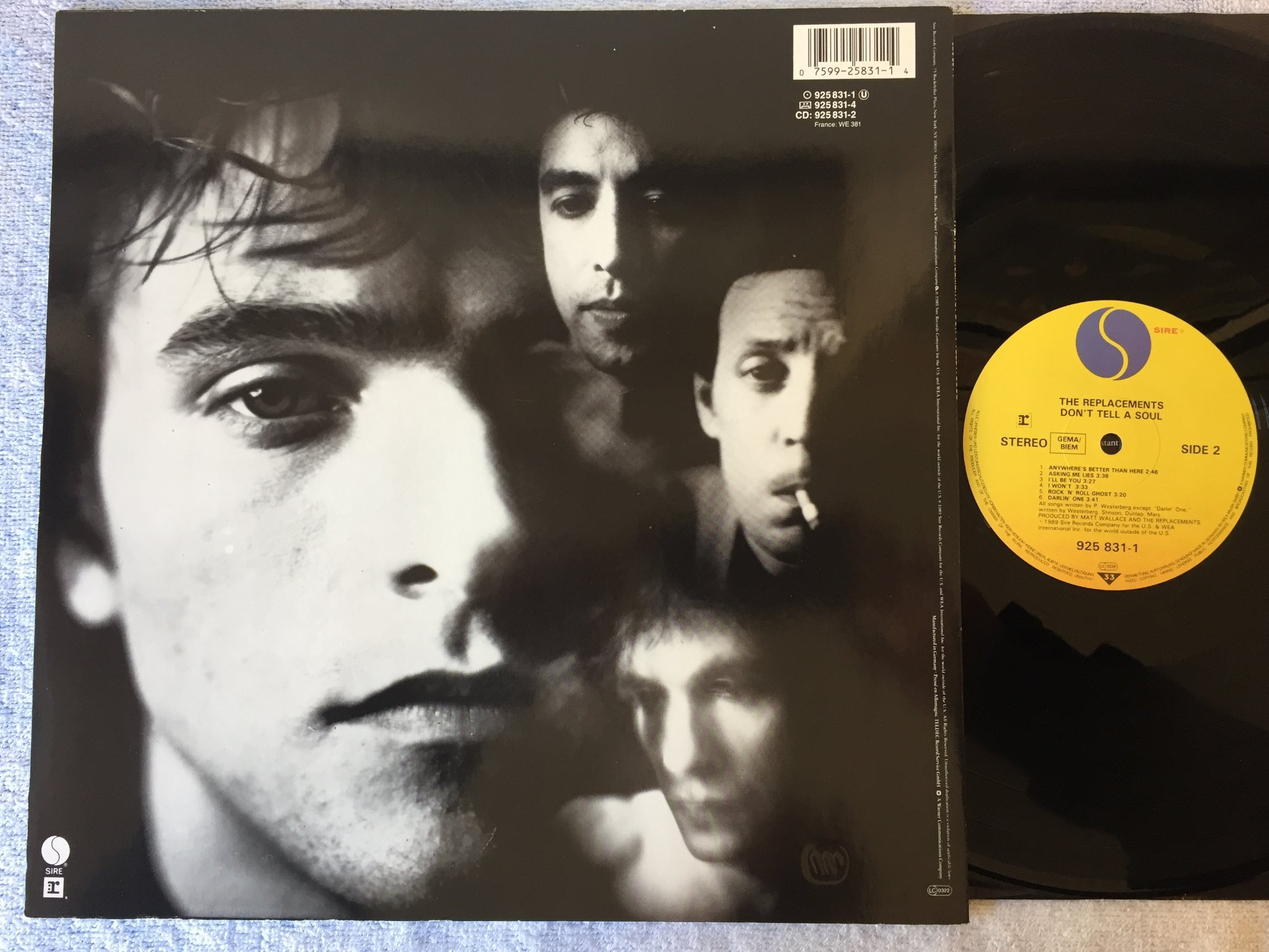 Omslagsbild för skivan ?THE REPLACEMENTS don’t tell a soul LP -89  SIRE 925 831-1