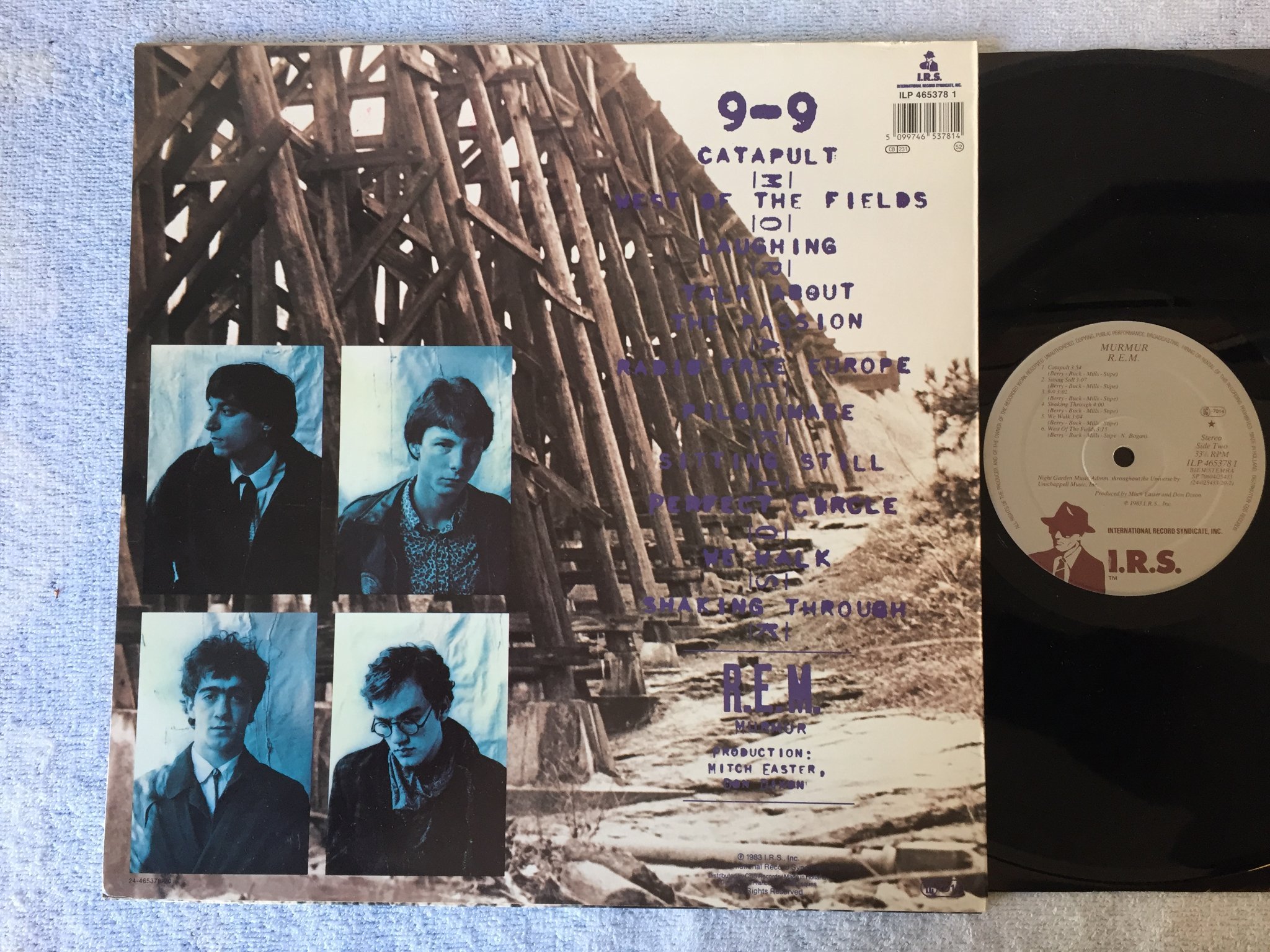 Omslagsbild för skivan R.E.M. murmur LP -83 IRS ILP 465378 1
