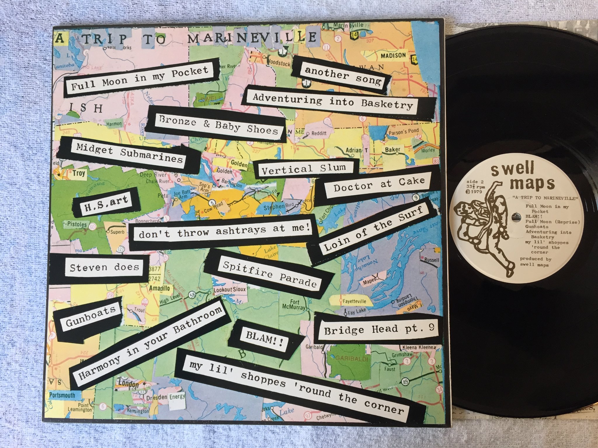 Omslagsbild för skivan SWELL MAPS a trip to Marineville LP -79 UK ROUGH TRADE ROUGH 2 rare !