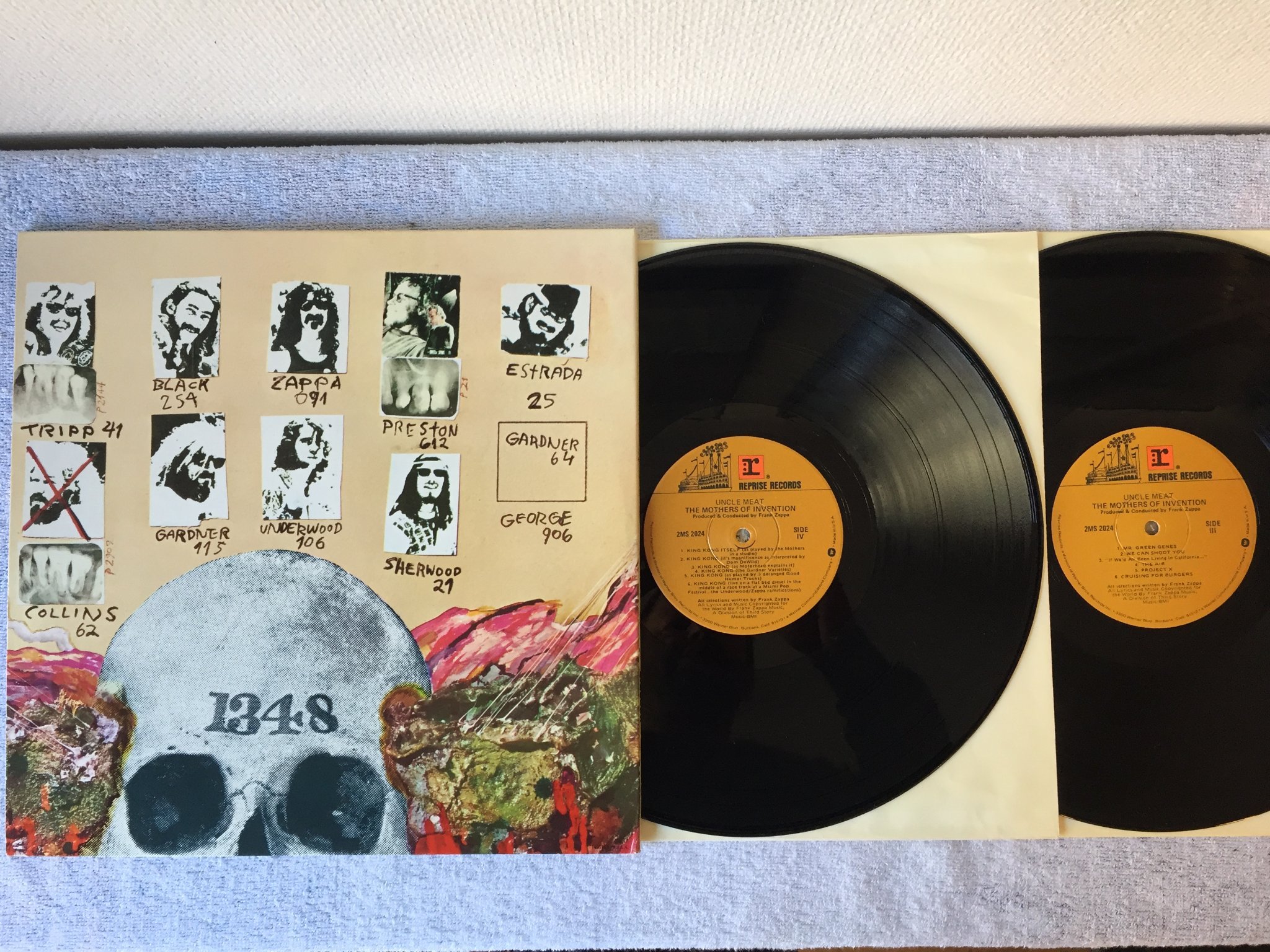 Omslagsbild för skivan THE MOTHERS OF INVENTION uncle meat 2xLP  US REPRISE 2MS 2024