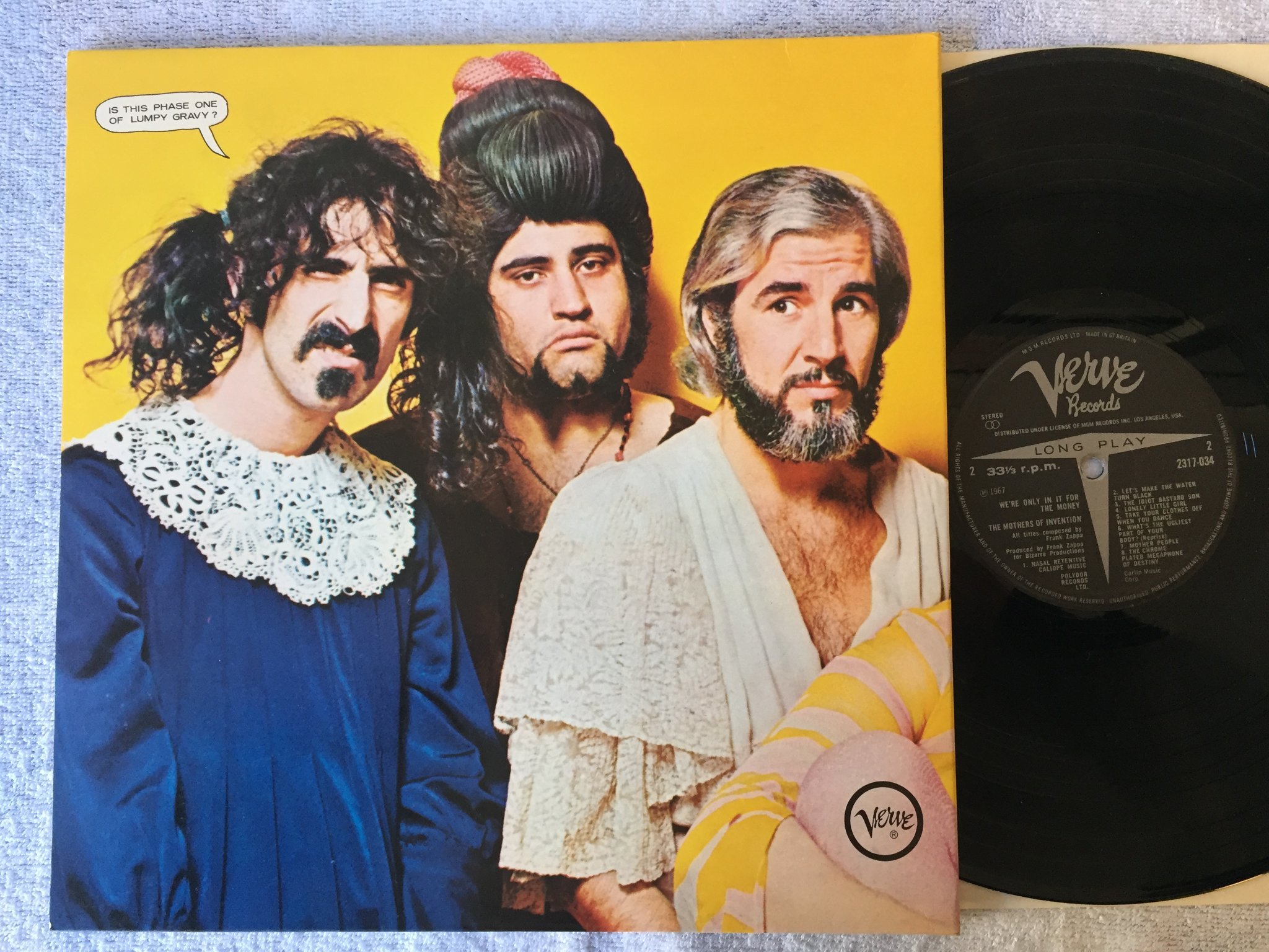 Omslagsbild för skivan THE MOTHERS OF INVENTION we’re only in it for the money LP UK VERVE 2317034