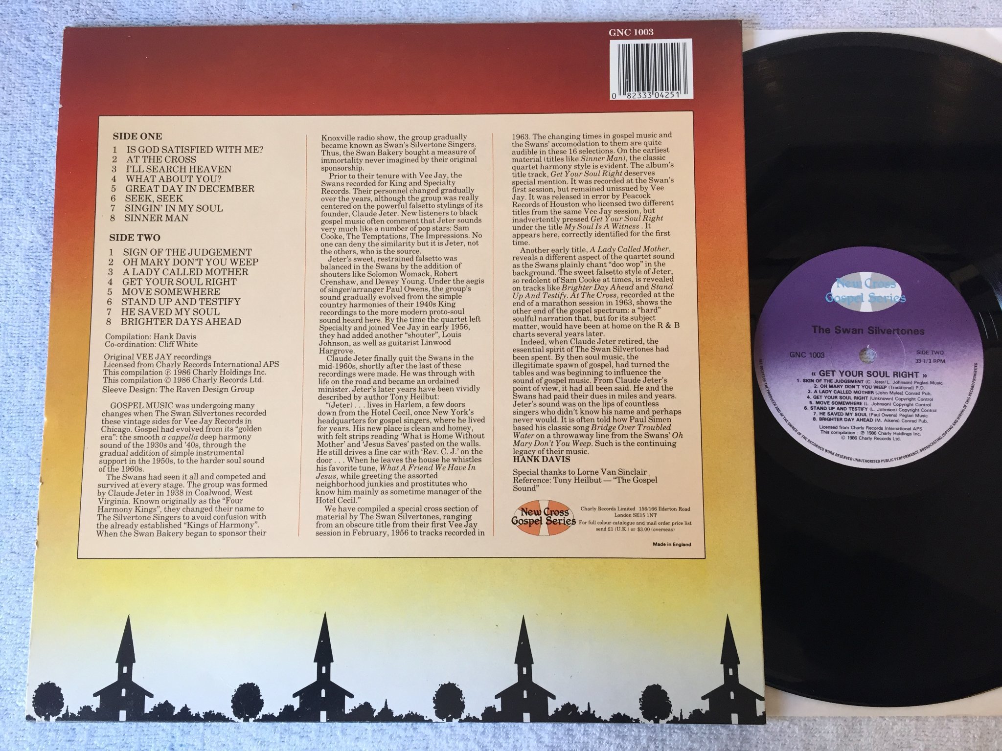 Omslagsbild för skivan THE SWAN SILVERTONES get your soul right LP UK GNC 1003