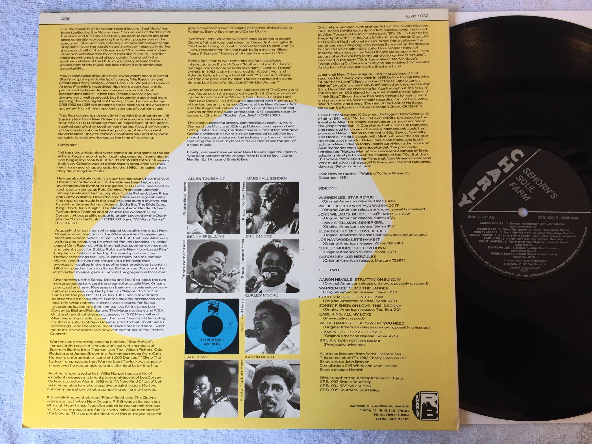 Omslagsbild för skivan V/A sehorn’s soul farm LP -82 CHARLY CRB 1032