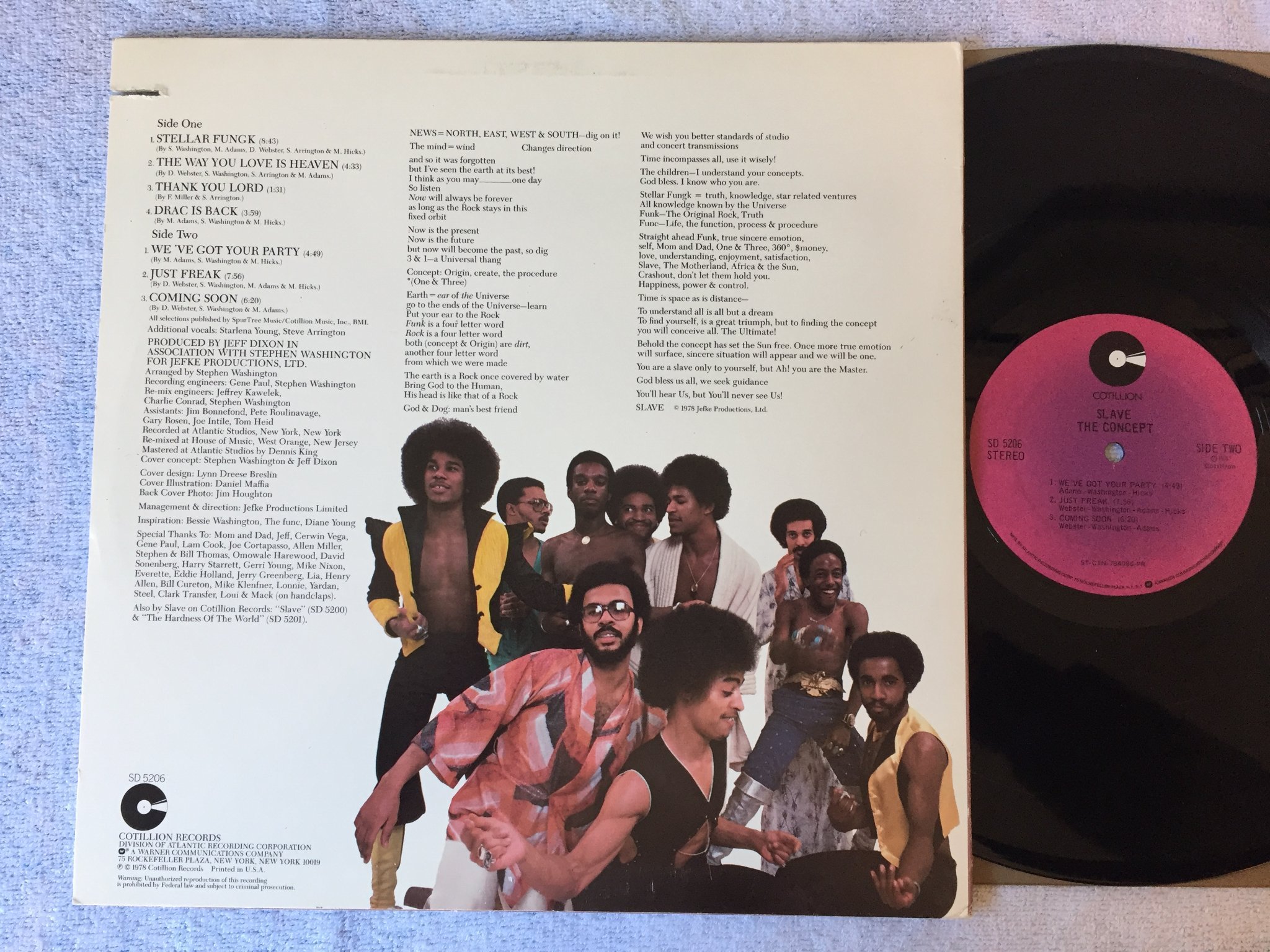 Omslagsbild för skivan SLAVE the concept LP -78 US COTILLION. SD 5026