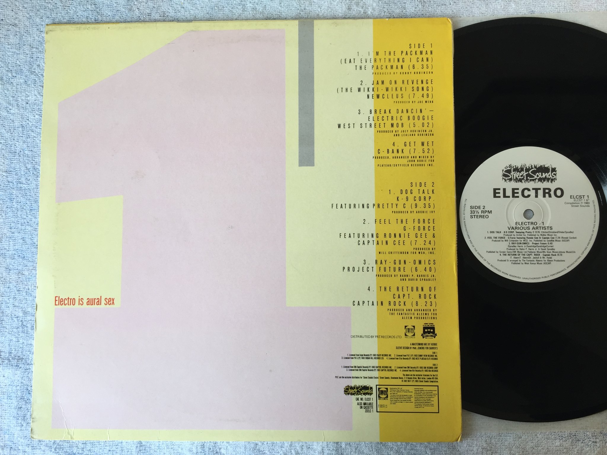 Omslagsbild för skivan V/A electro 1 LP -83 UK STREET SOUNDS ELCST 1 hip hop