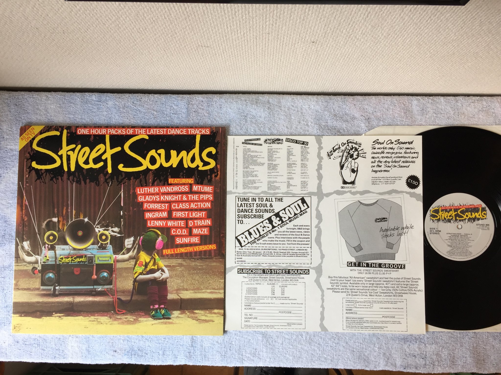 Omslagsbild för skivan 5 st STREET SOUND samlingsalbum SE VILKA PÅ BILDERNA !!!!